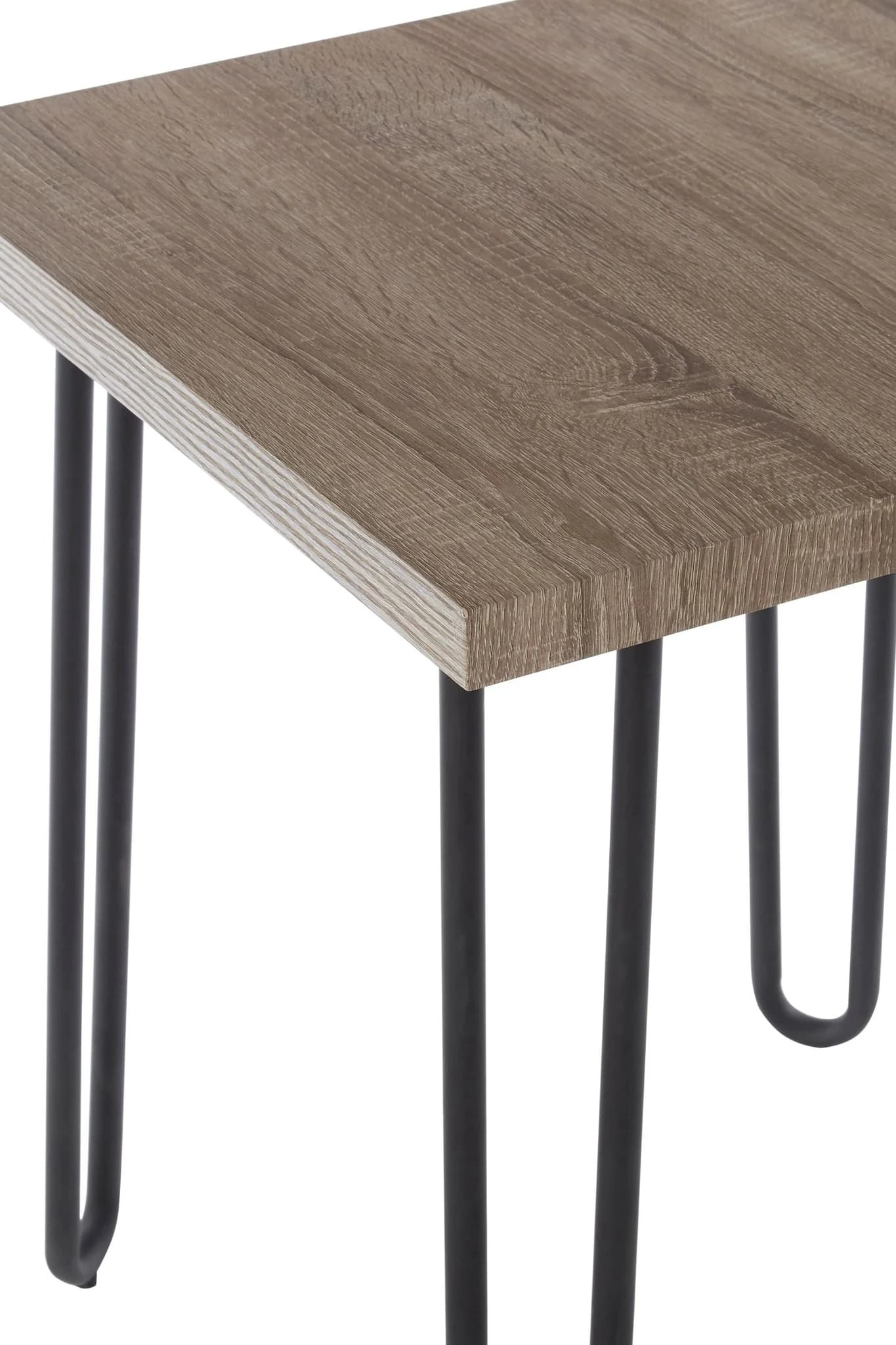 Borough Wooden Top Side Table With Hairpin Metal Legs - Tables, photo 4 of 4