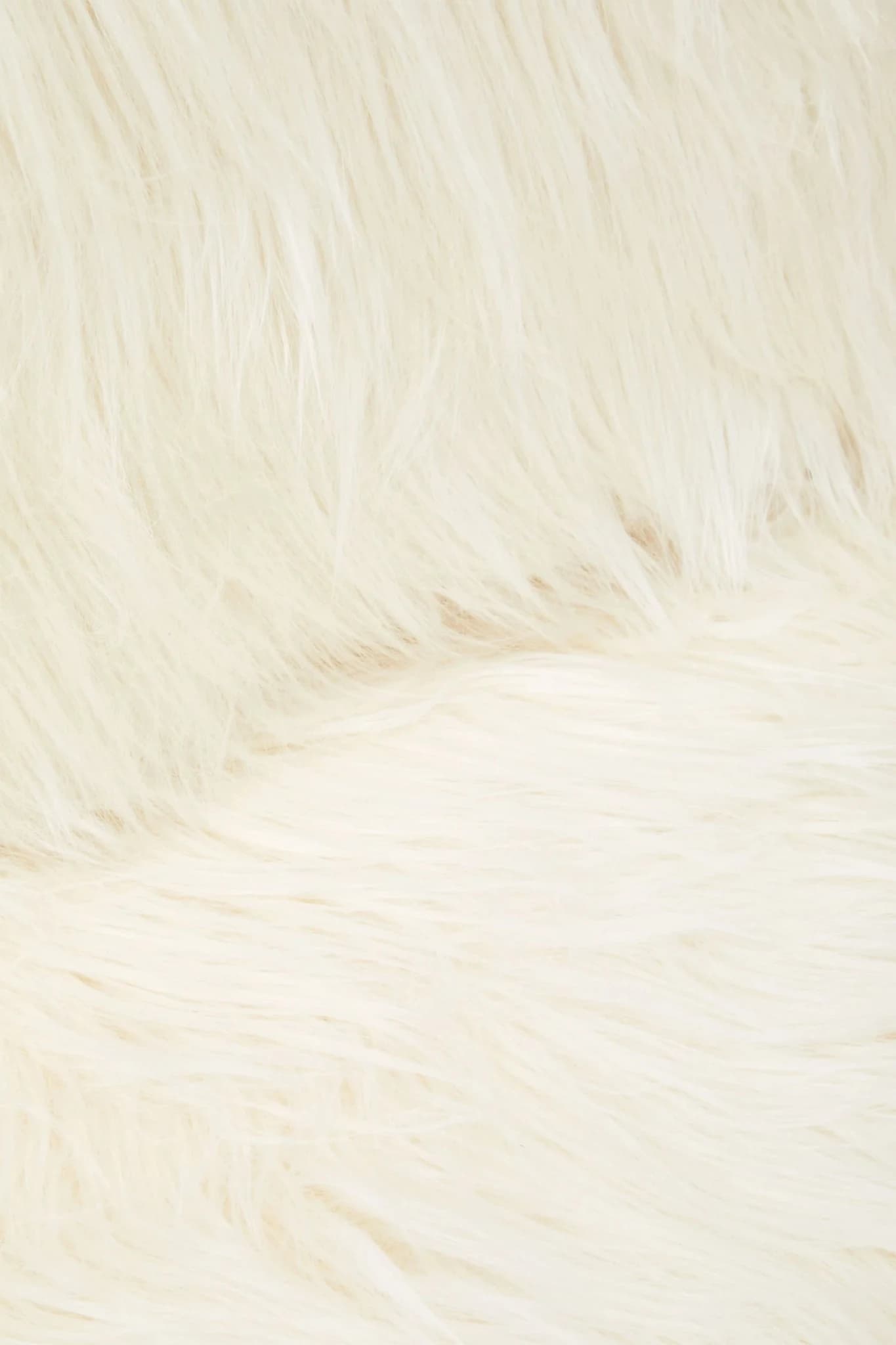 Sienna White Faux Fur 2 Seat Sofa With Gold Finish Legs - Seating, photo 8 of 8