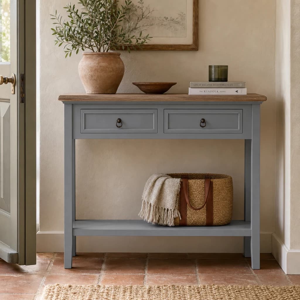 Henley Antique Grey Console Table - Tables, photo 1 of 8