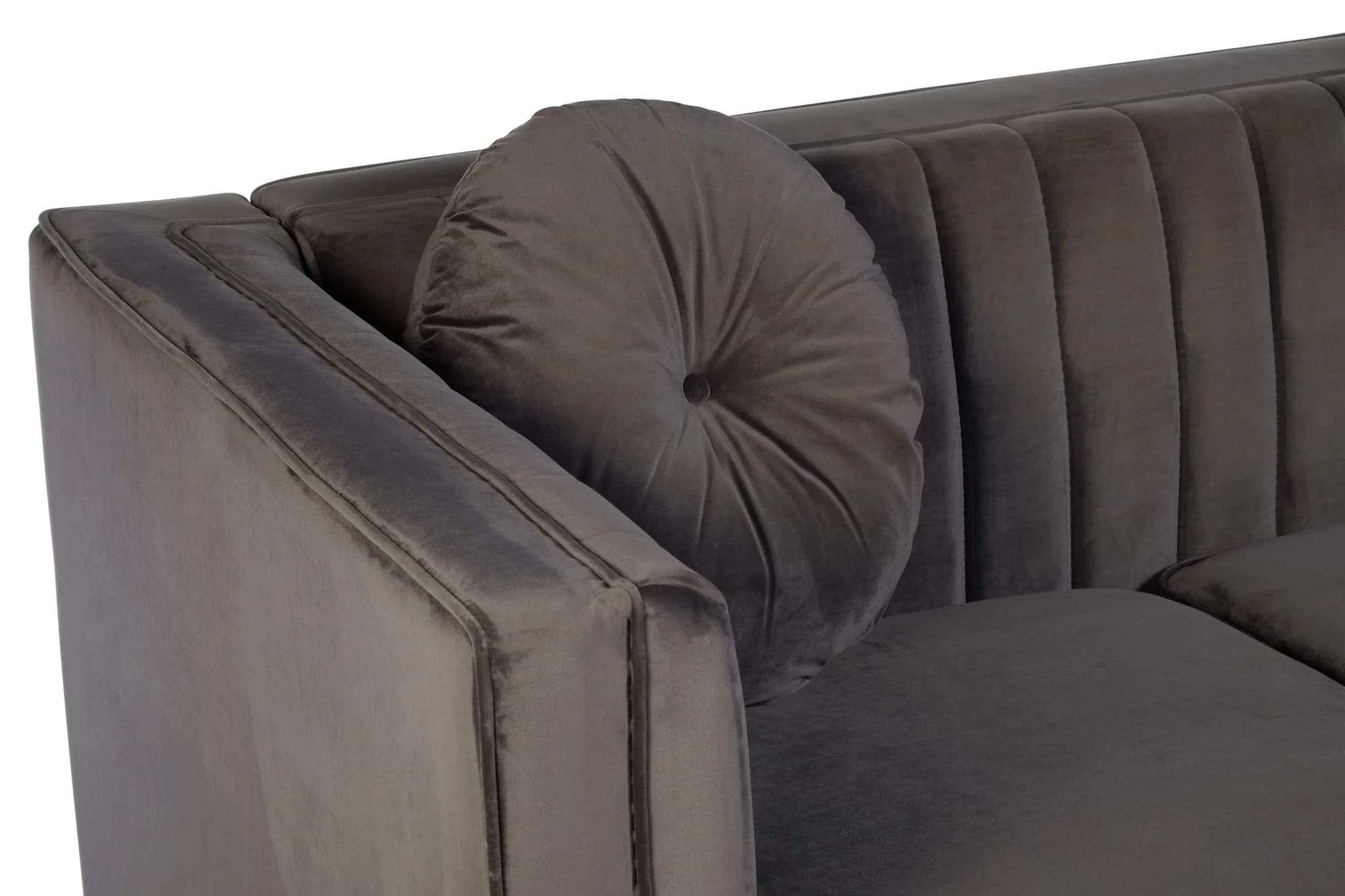 Farah Two Seat Grey Velvet Sofa - Seating, photo 7 of 7