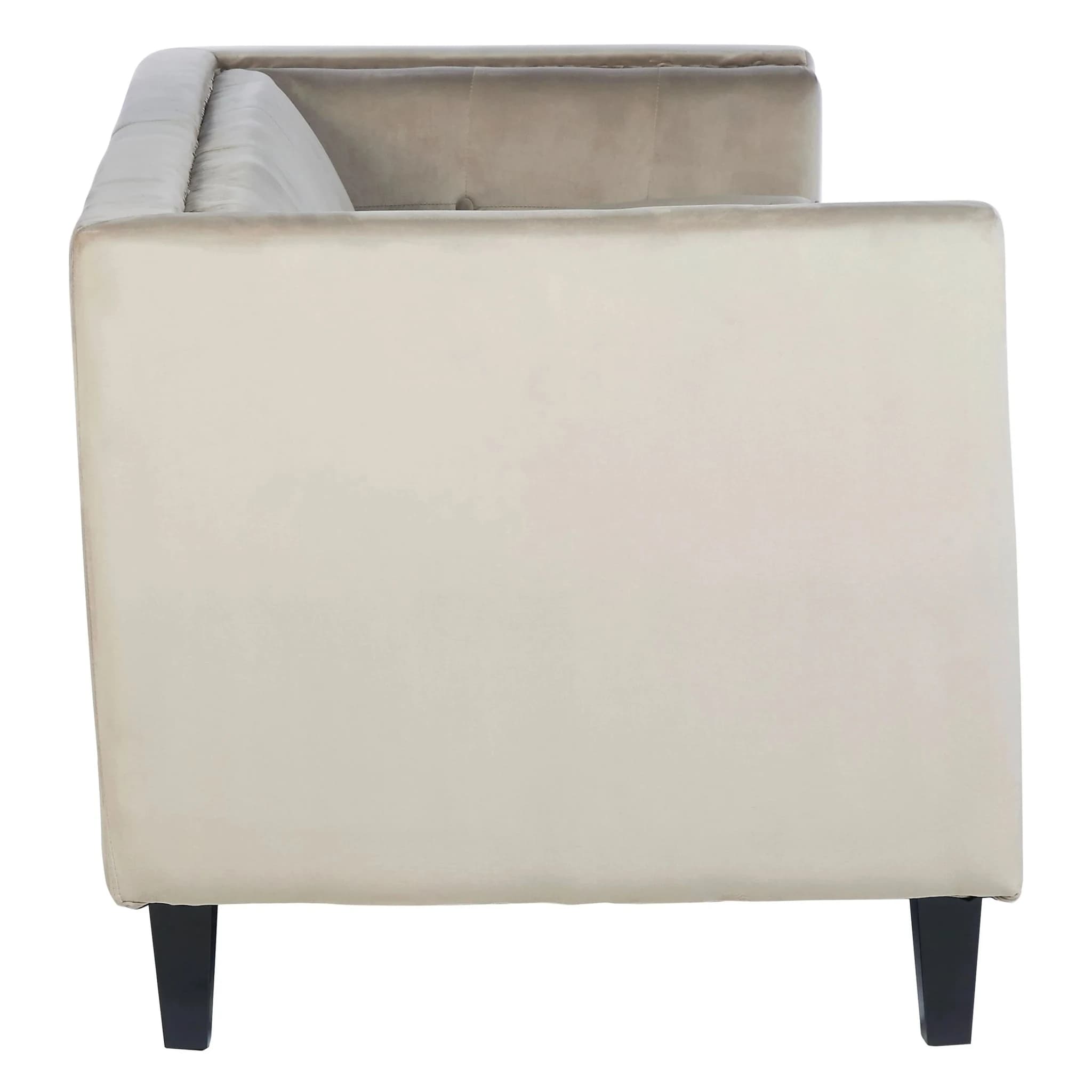 Felisa 3 Seat Mink Velvet Sofa - Seating, photo 3 of 8
