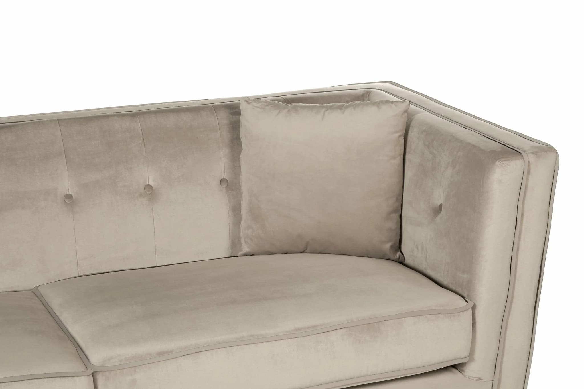 Ferris 3 Seat Mink Velvet Sofa - Seating, photo 6 of 7