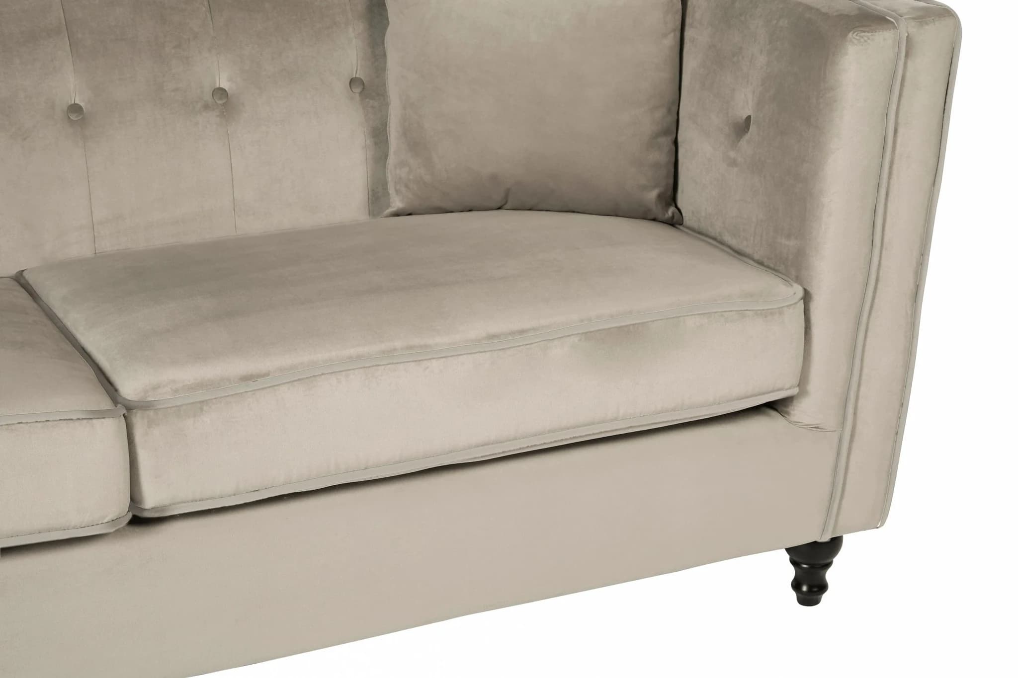 Ferris 3 Seat Mink Velvet Sofa - Seating, photo 5 of 7