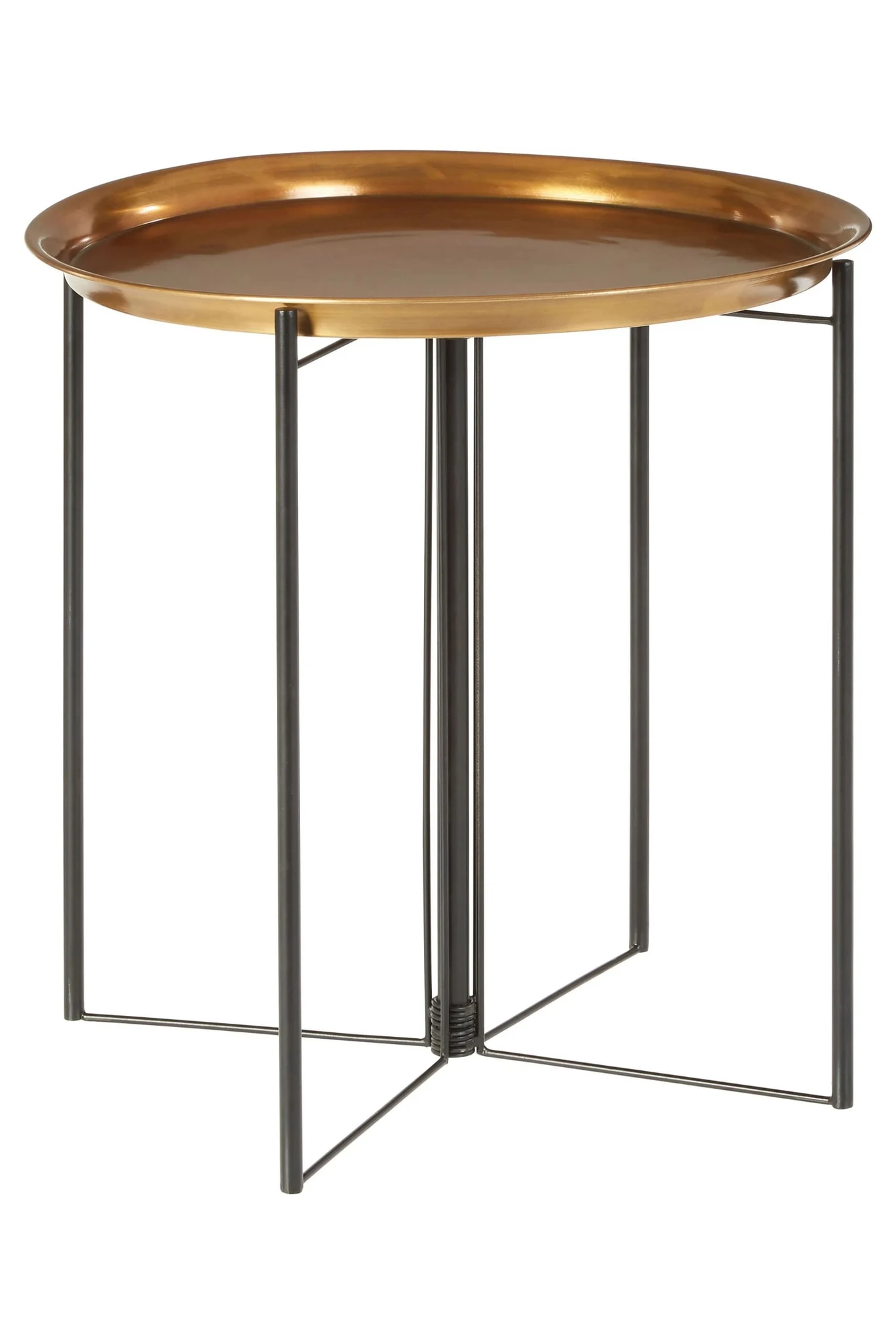 Hege Large Brass And Black Finish Side Table - Tables, photo 2 of 4