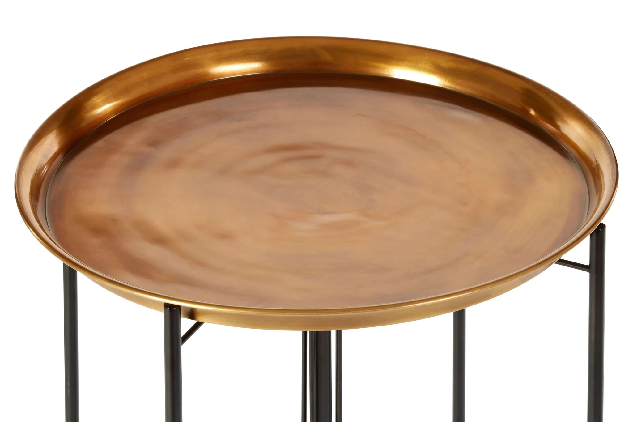 Hege Large Brass And Black Finish Side Table - Tables, photo 4 of 4