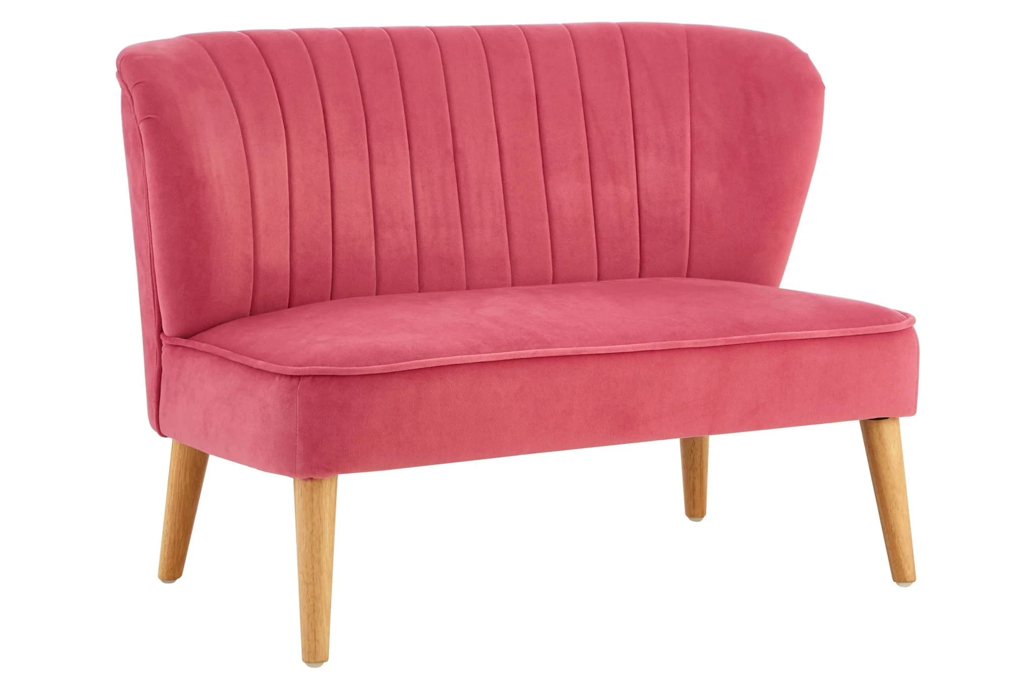 Mia 2 Seat Pink Velvet Kids Sofa - Decorative, photo 6 of 8