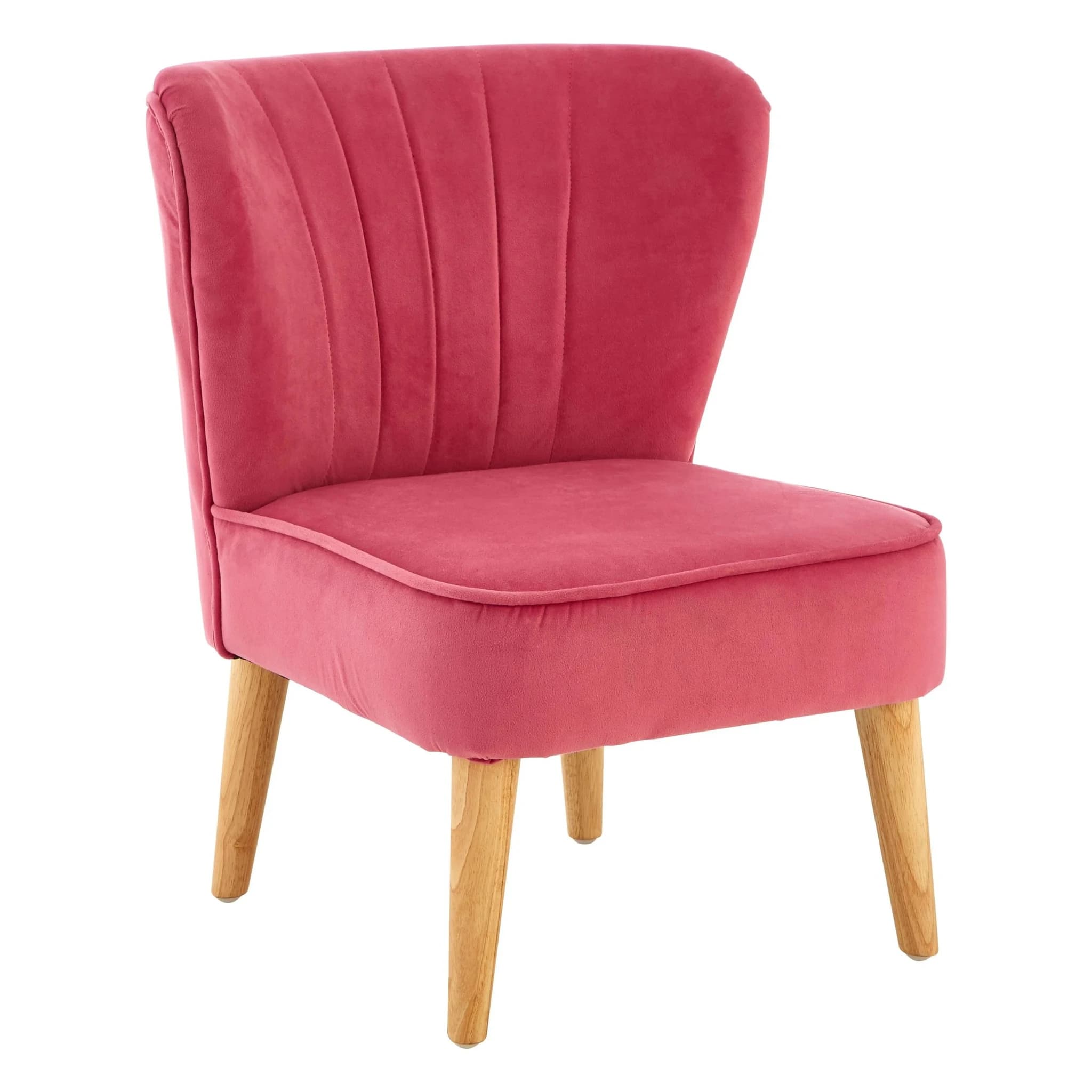 Mia Pink Velvet Kids Chair - Seating, photo 6 of 8
