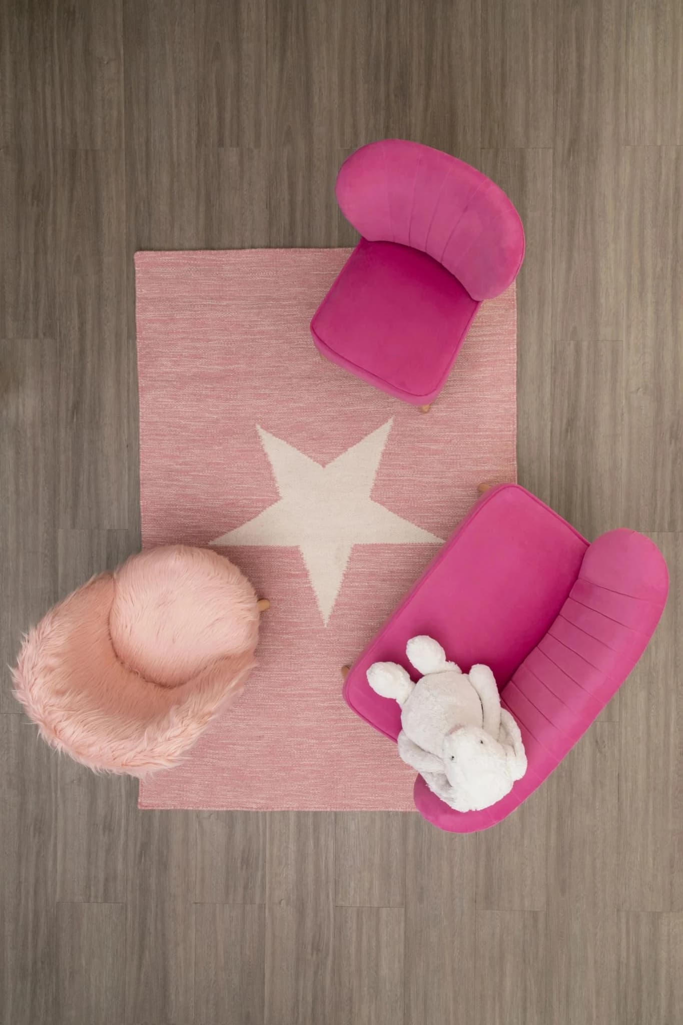 Mia Pink Velvet Kids Chair - Seating, photo 3 of 8