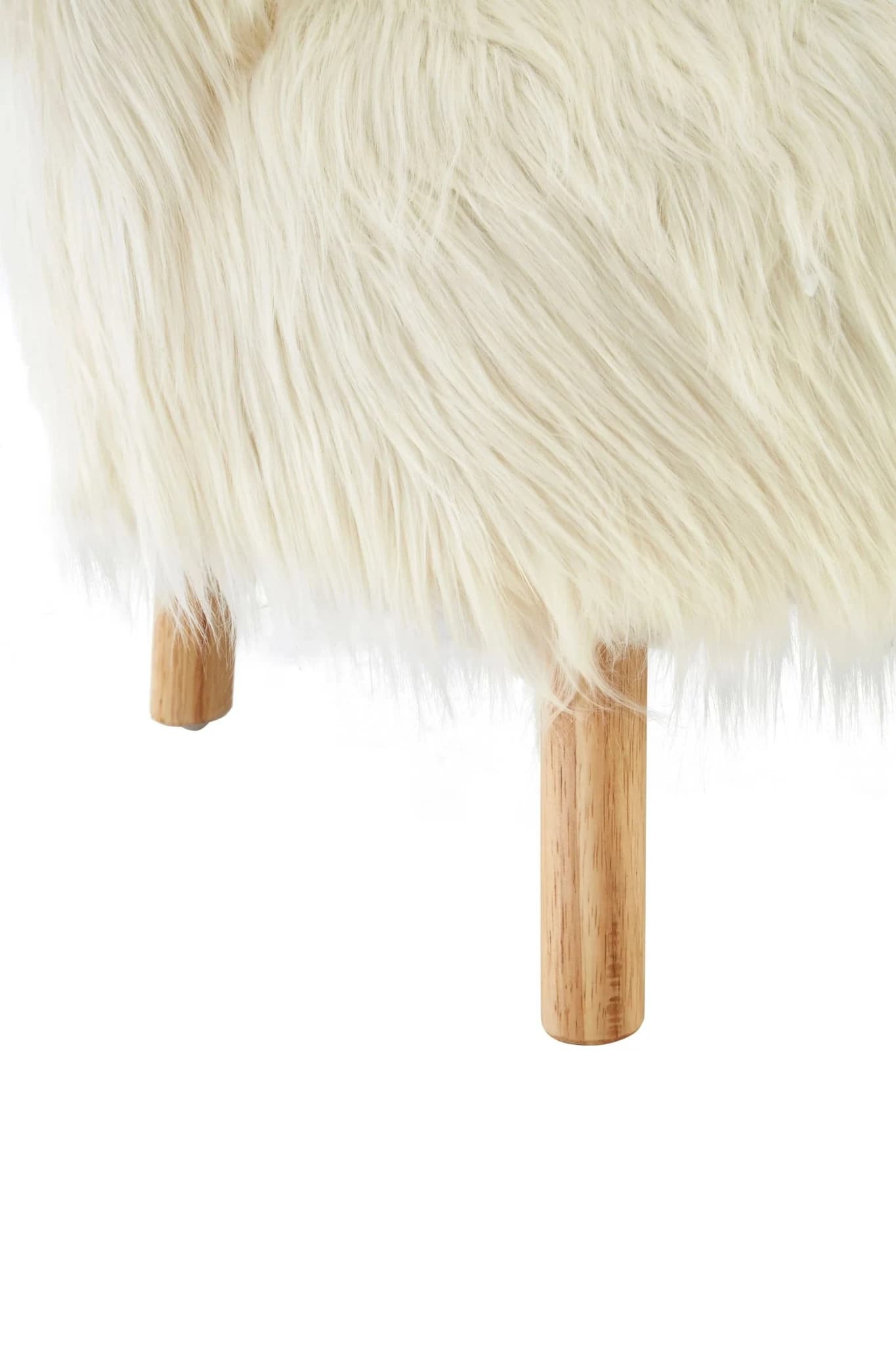Kids White Faux Fur Chair - Seating, photo 7 of 8