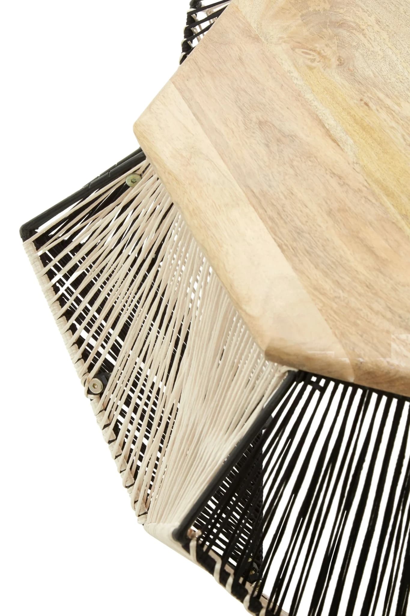 Fusion Black And Silver Woven Hexagon Coffee Table - Tables, photo 5 of 5