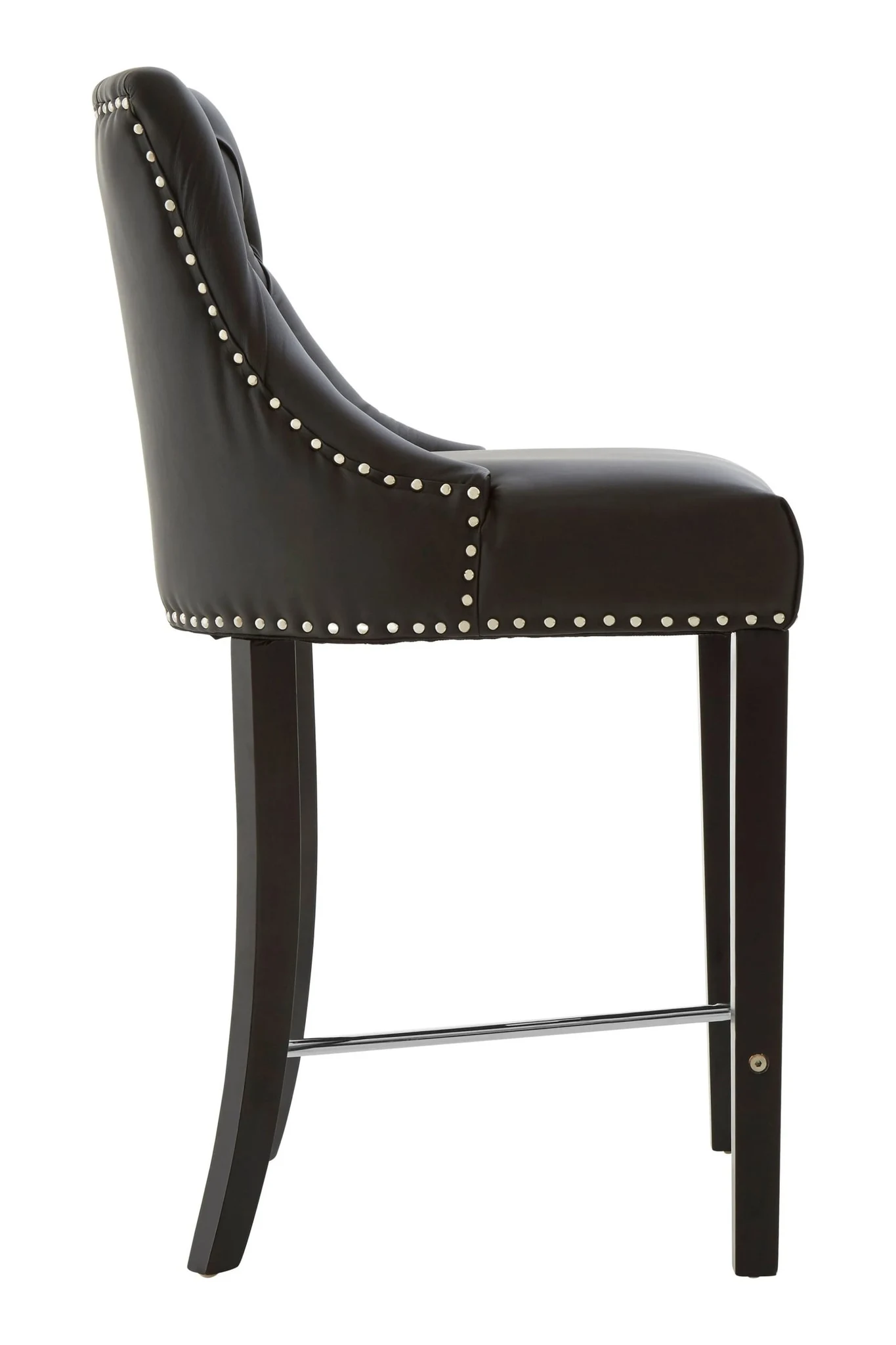 Regents Park Black Faux Leather Bar Chair - Seating, photo 3 of 8
