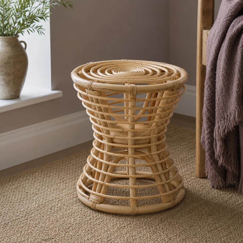 Maka Natural Rattan Stool