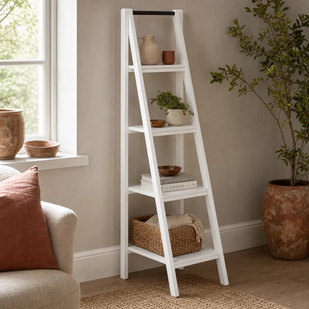 Dayak White 4 Tier Shelf Unit - Bookcases & shelving, photo 1 of 7