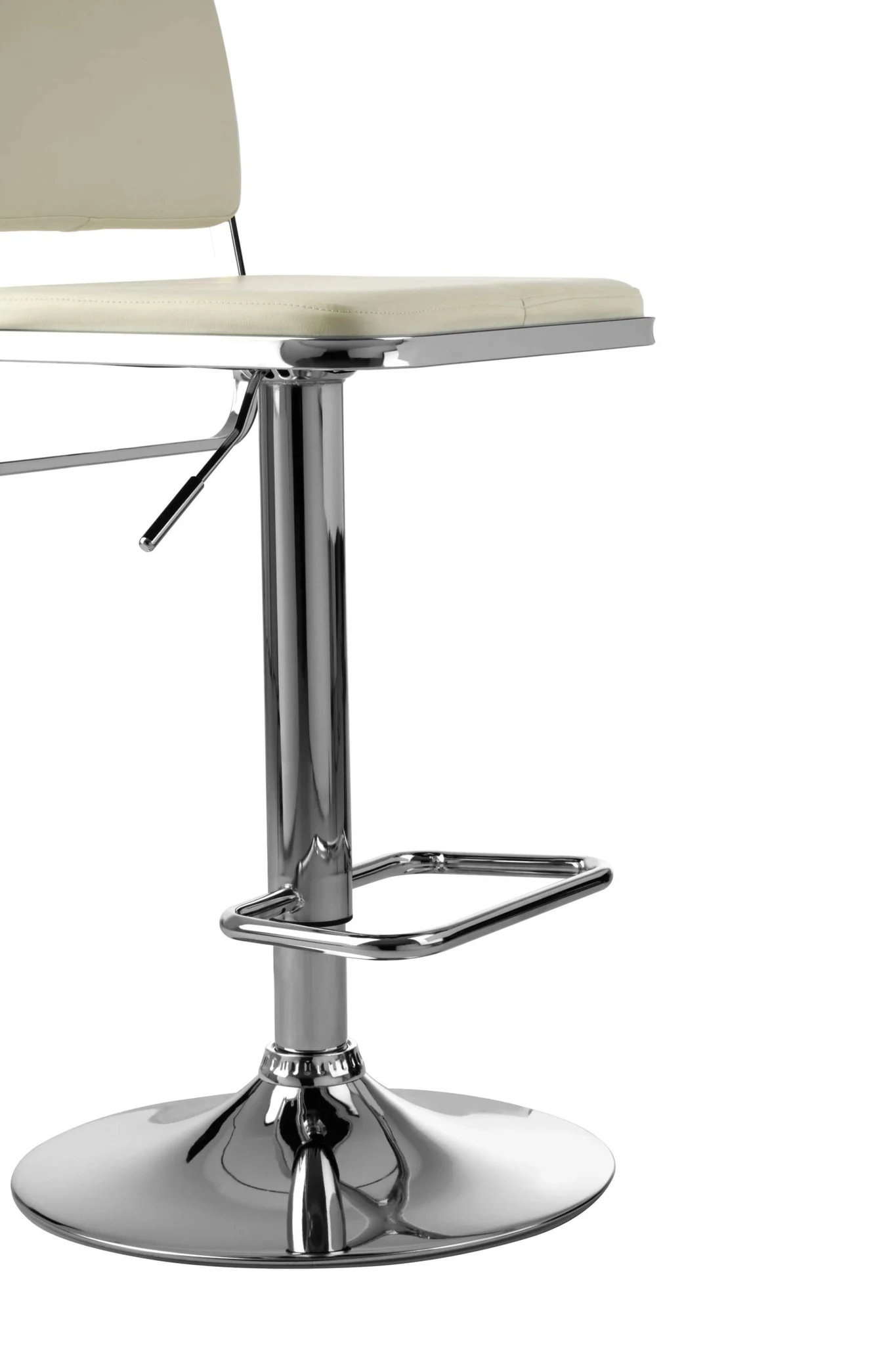 Stockholm White Seat And Chrome Base Bar Stool - Seating, photo 5 of 6