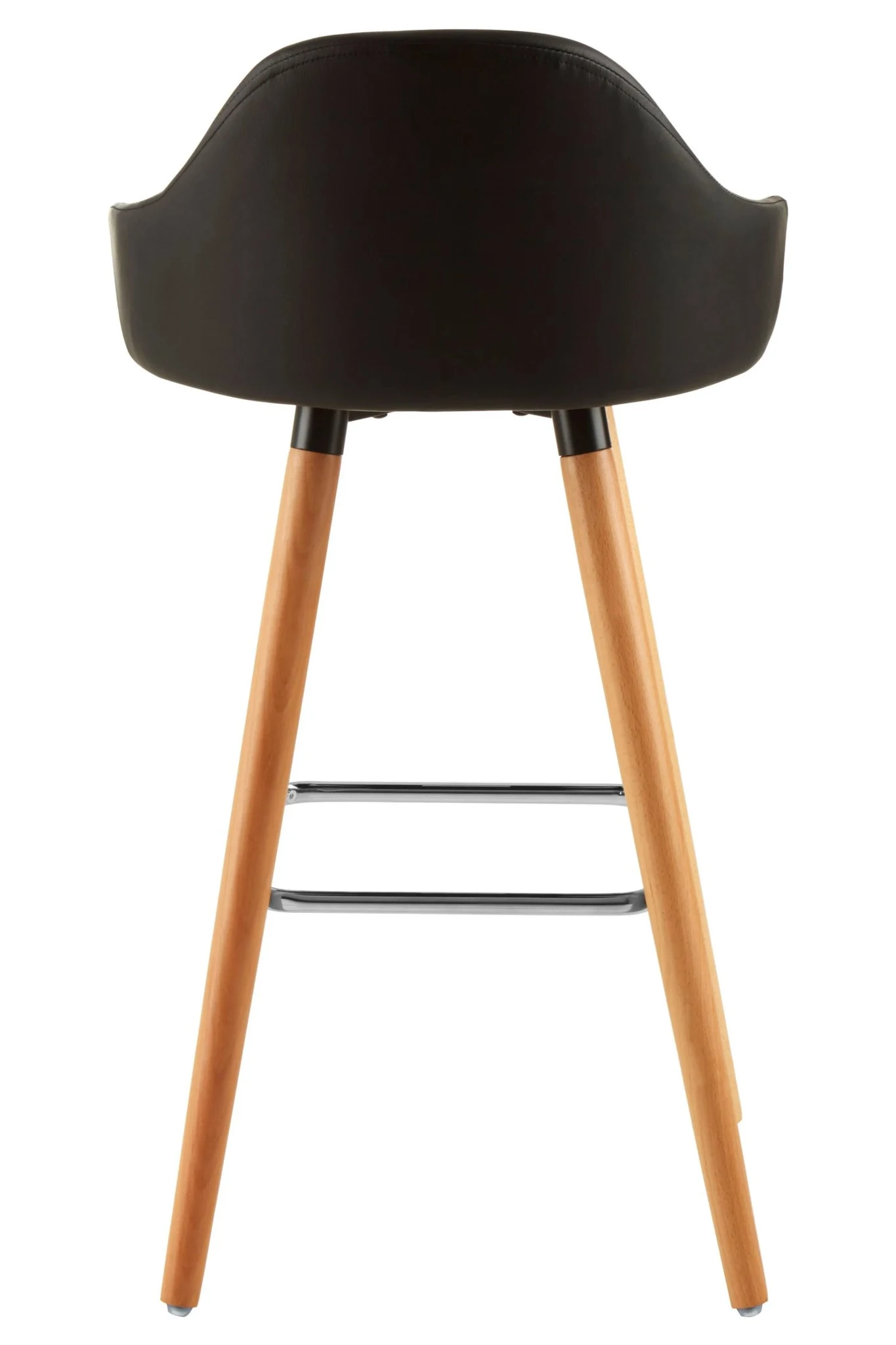 Stockholm Black Curved Backrest Bar Stool - Seating, photo 2 of 6
