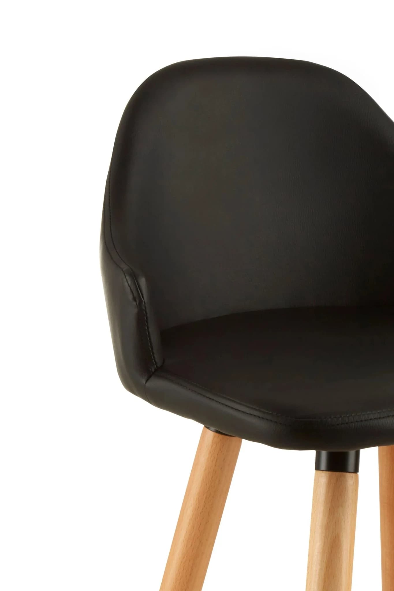 Stockholm Black Curved Backrest Bar Stool - Seating, photo 6 of 6