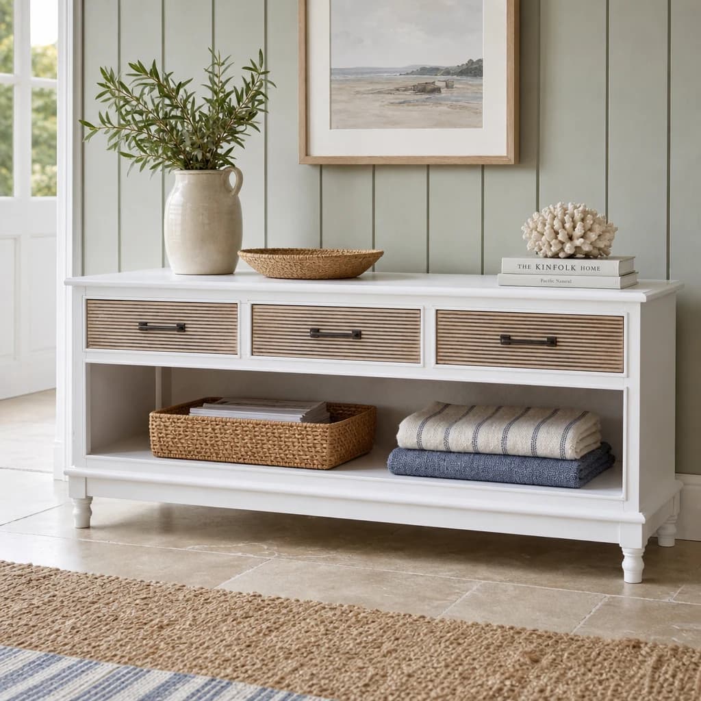 Heritage 3 Drawer White Wooden Sideboard - Bookcases & shelving, photo 1 of 8