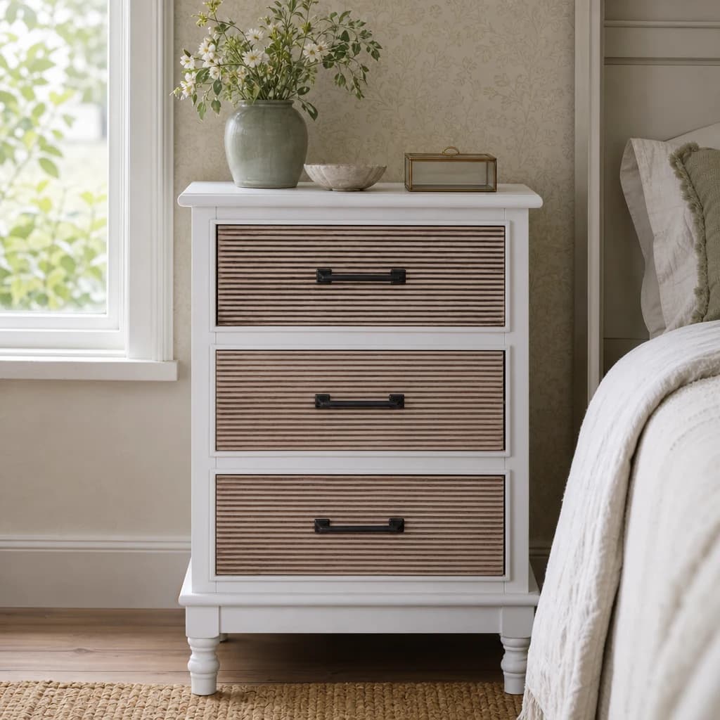 Heritage White Wooden Chest of 3 Drawer - Bookcases & shelving, photo 1 of 8