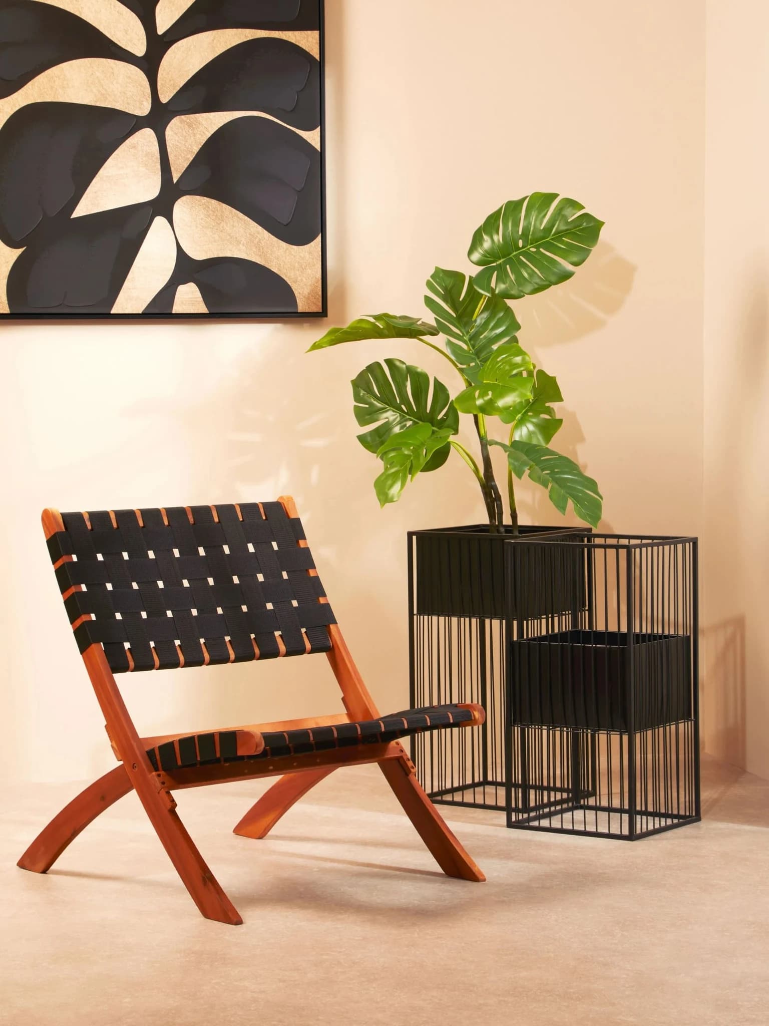 Emilio Black Woven Chair - Seating, photo 4 of 8