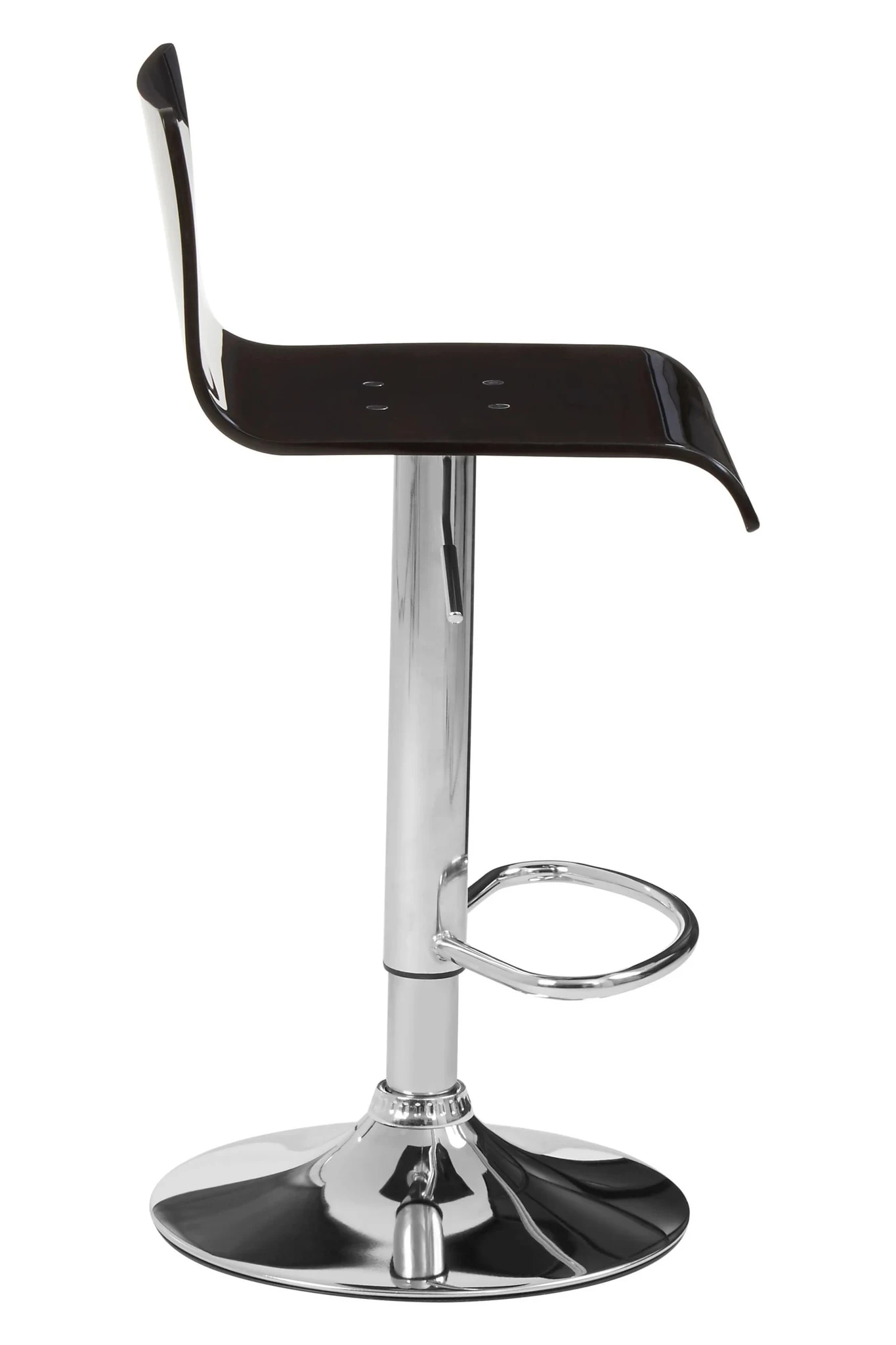 Baina Black Acrylic Bar Stool with Chrome Base - Seating, photo 3 of 6