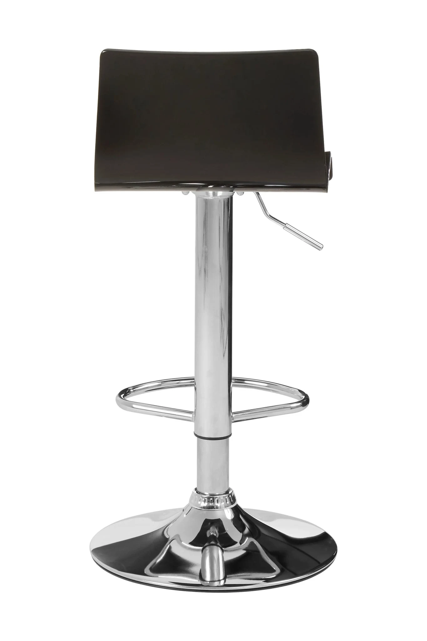 Baina Black Acrylic Bar Stool with Chrome Base - Seating, photo 2 of 6
