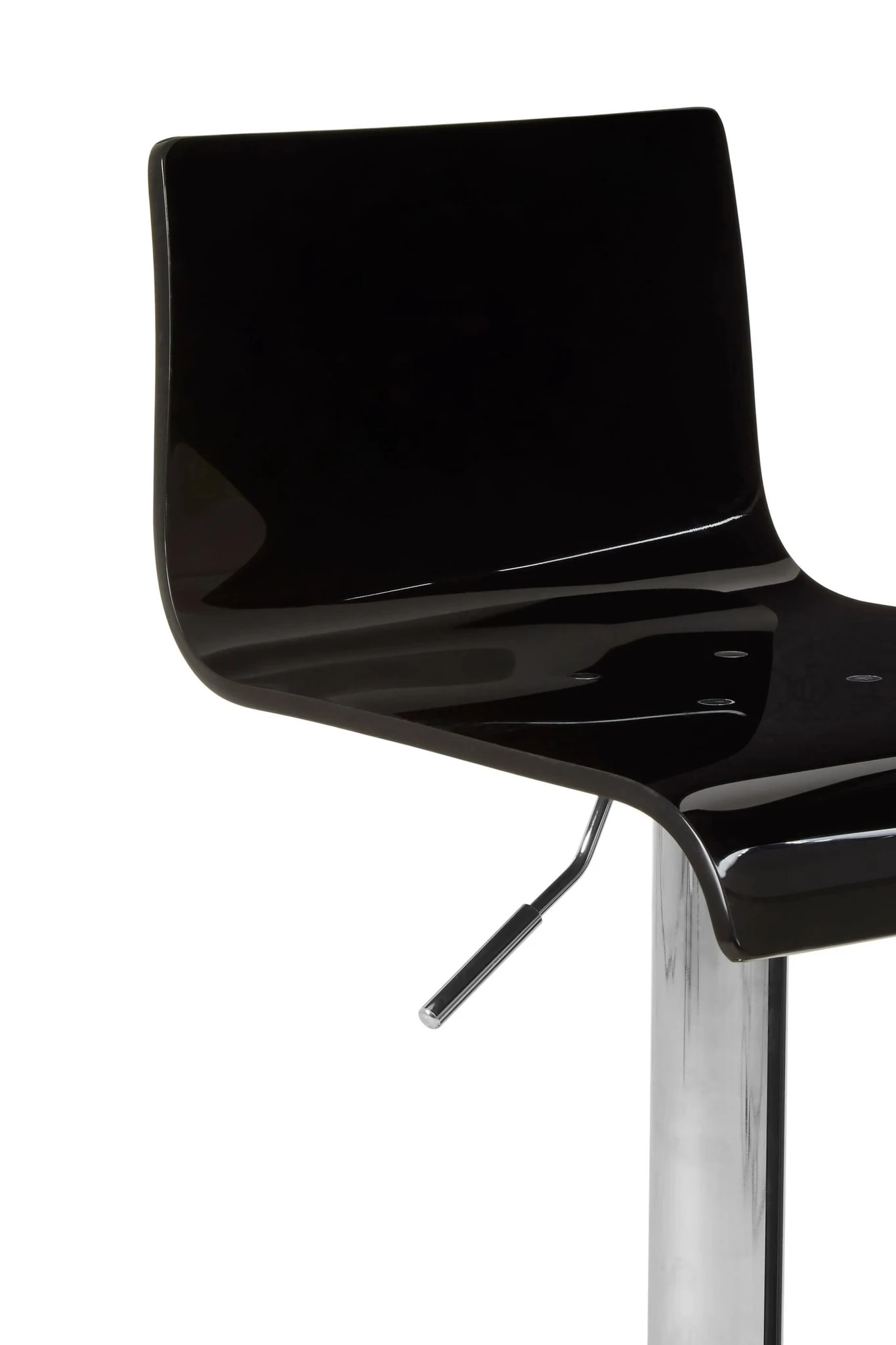Baina Black Acrylic Bar Stool with Chrome Base - Seating, photo 6 of 6