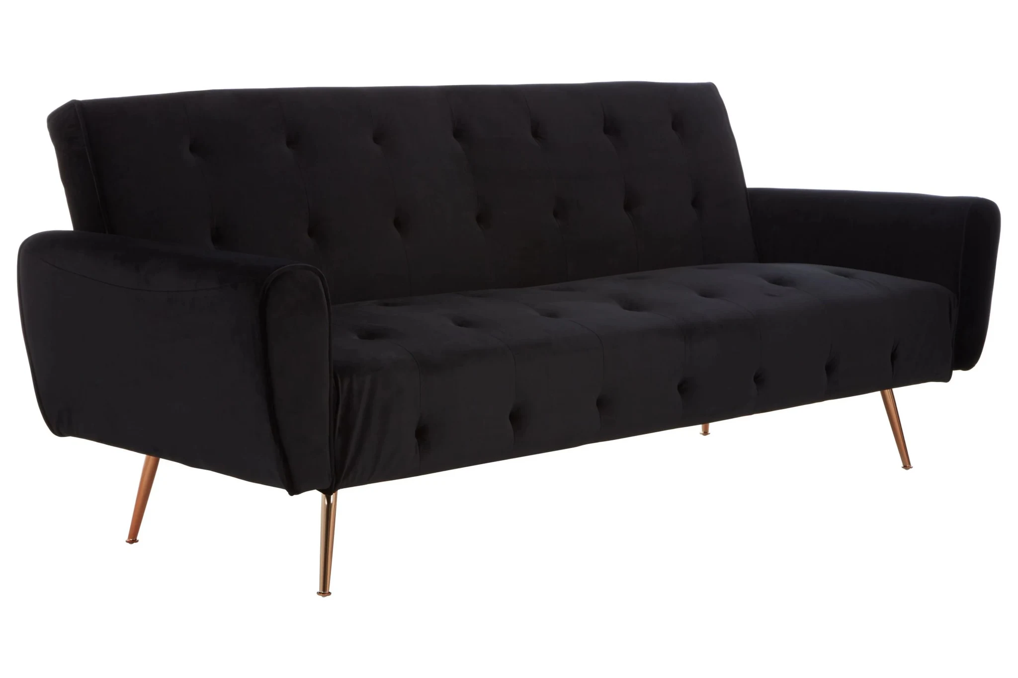 Hayton Black Velvet Sofa Bed - Seating, photo 8 of 8