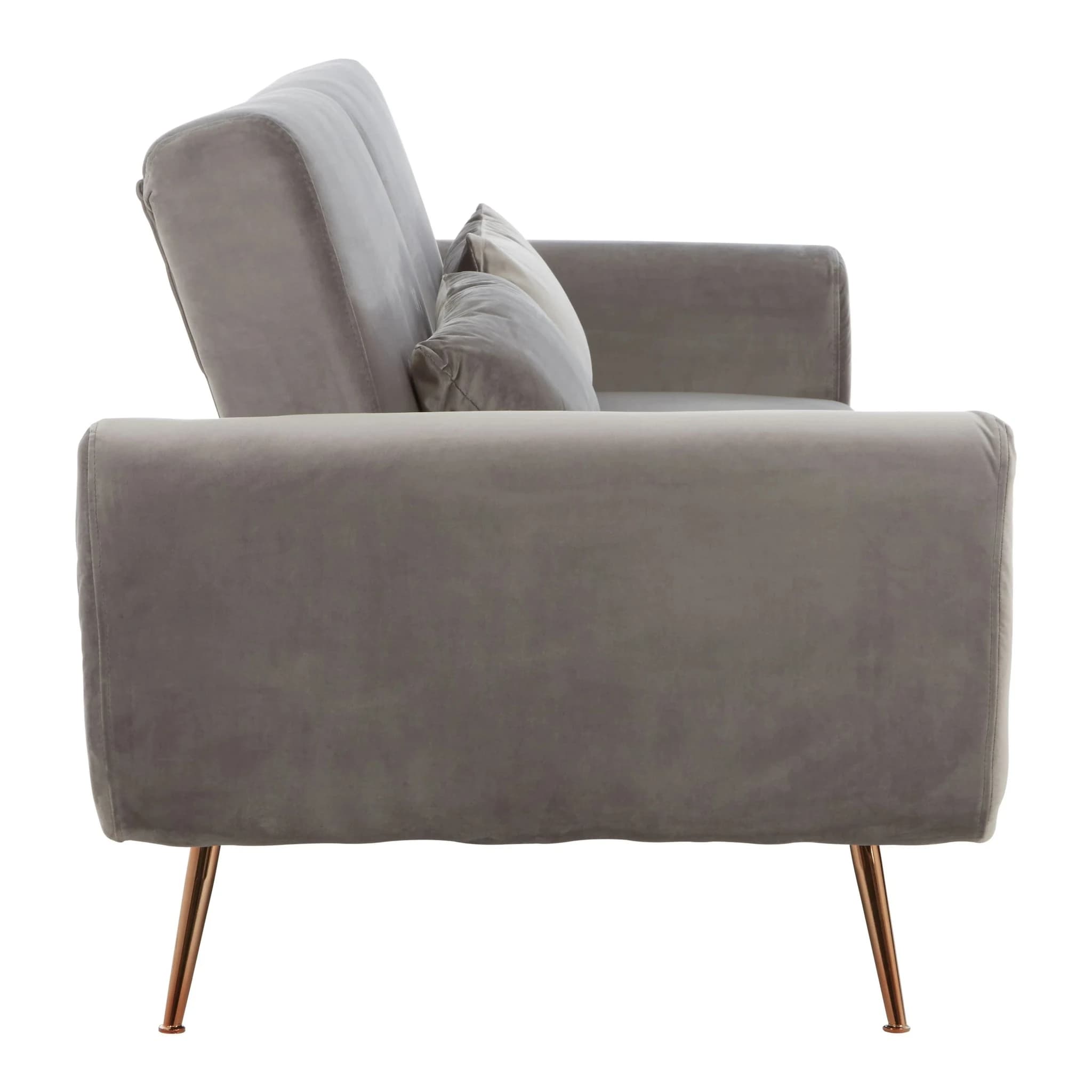Hatton Grey Velvet Sofa Bed - Seating, photo 5 of 8