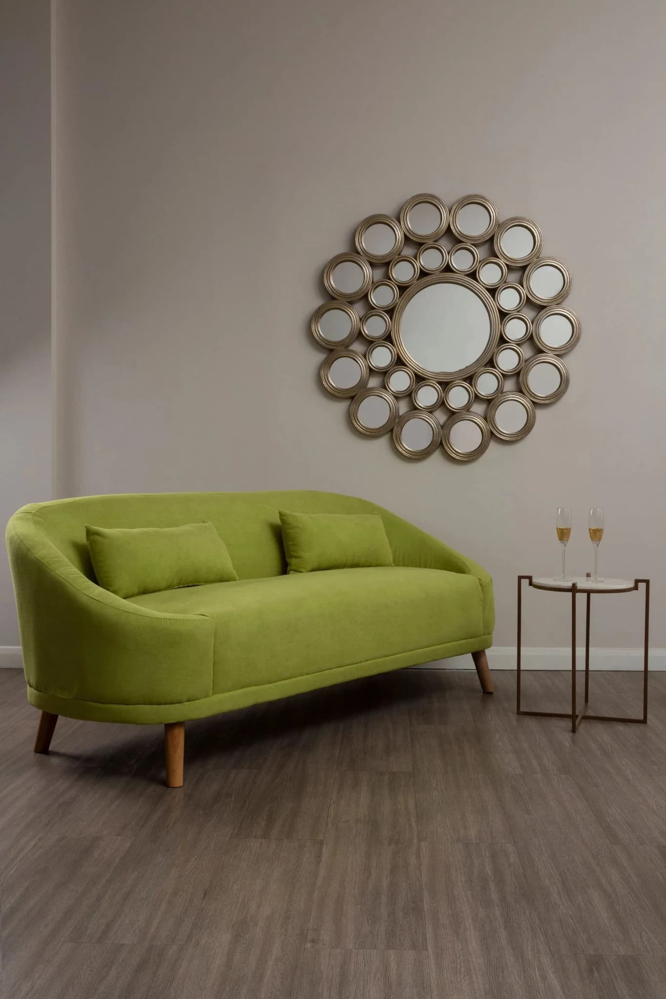 Holland Green Linen Two Seater Sofa - Seating, photo 2 of 7