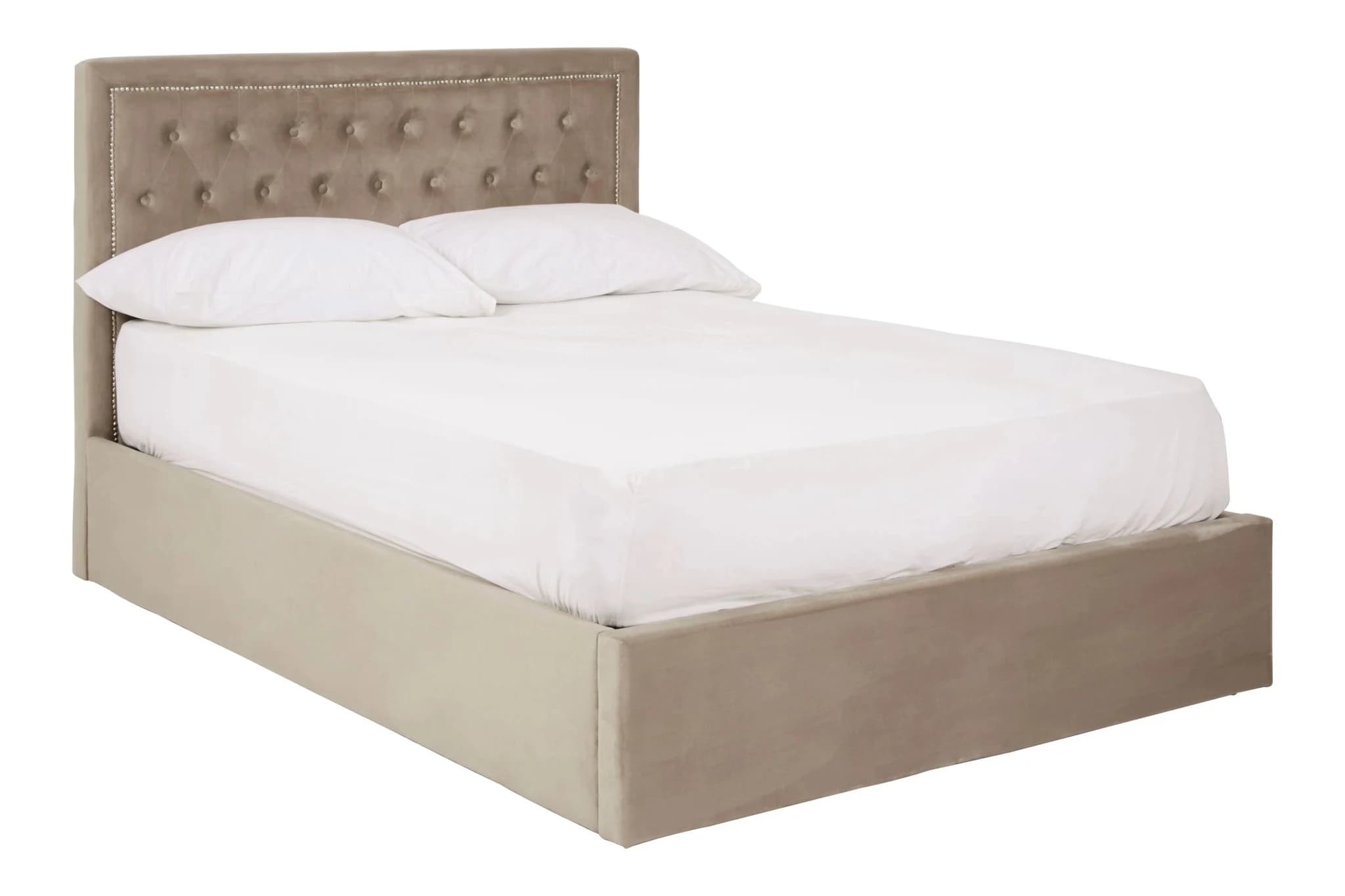 Hannah Mink Velvet Ottoman Double Bed - Furniture, photo 3 of 8