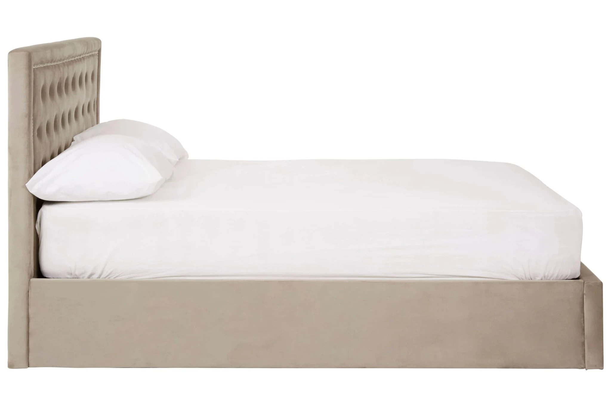 Hannah Mink Velvet Ottoman Double Bed - Furniture, photo 2 of 8