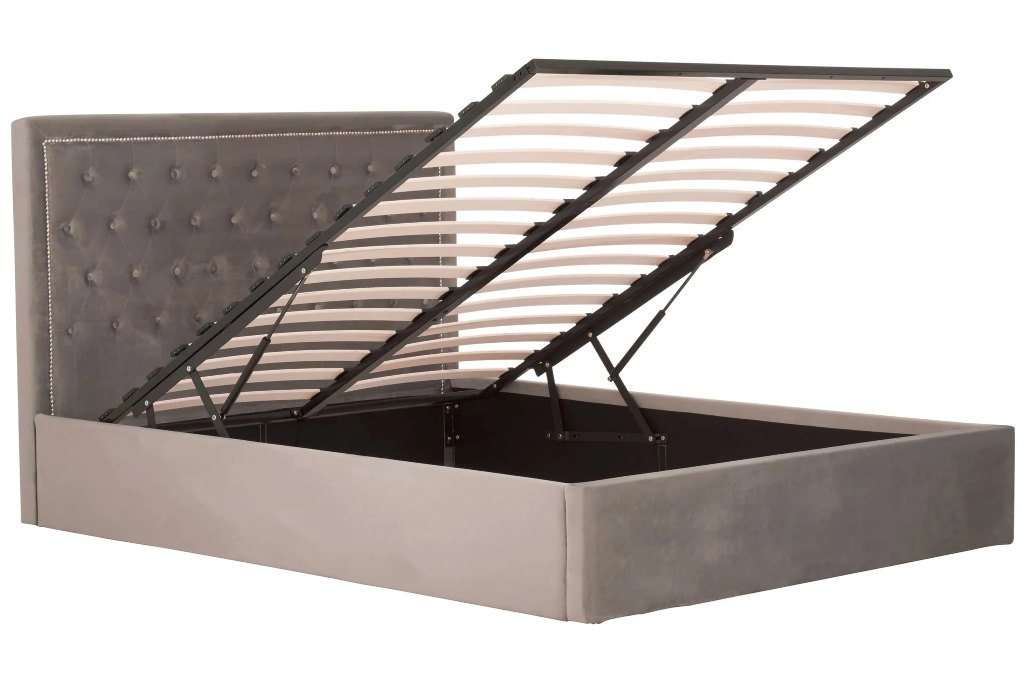 Hannah Grey Ottoman King Bed - Furniture, photo 4 of 8