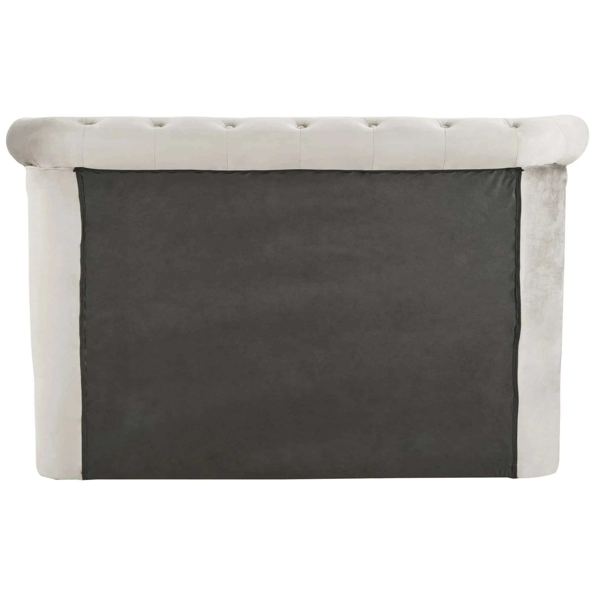 Edison Grey Brushed Velvet Ottoman King Bed - Furniture, photo 2 of 6
