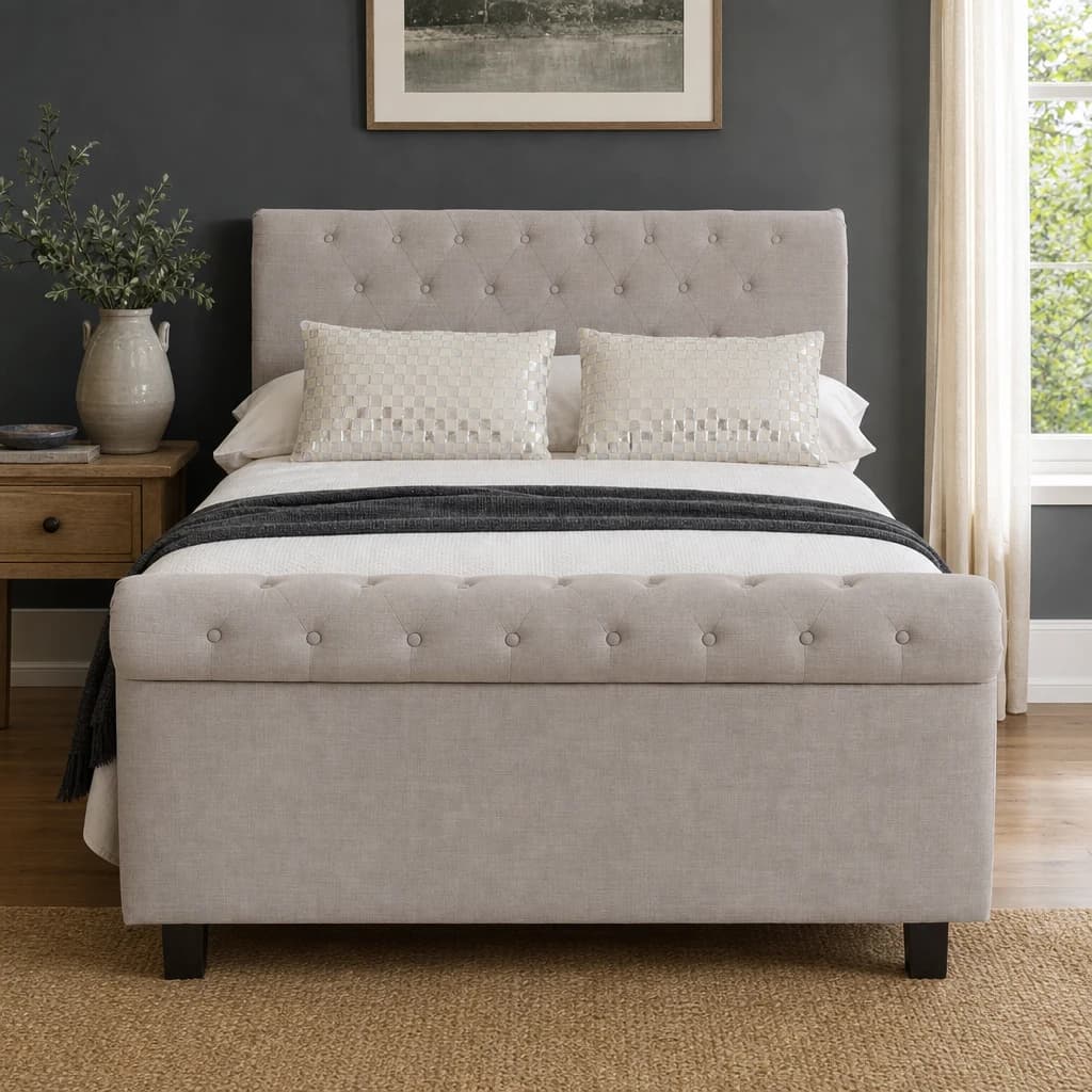 Orlando Light Grey Ottoman Double Bed - Furniture, photo 1 of 4