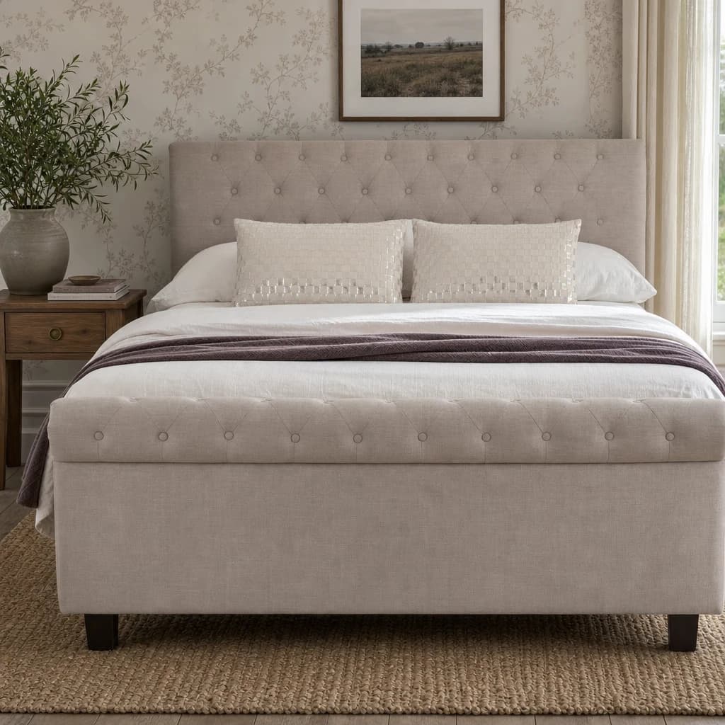 Orlando Light Grey Ottoman King Bed - Furniture, photo 1 of 5