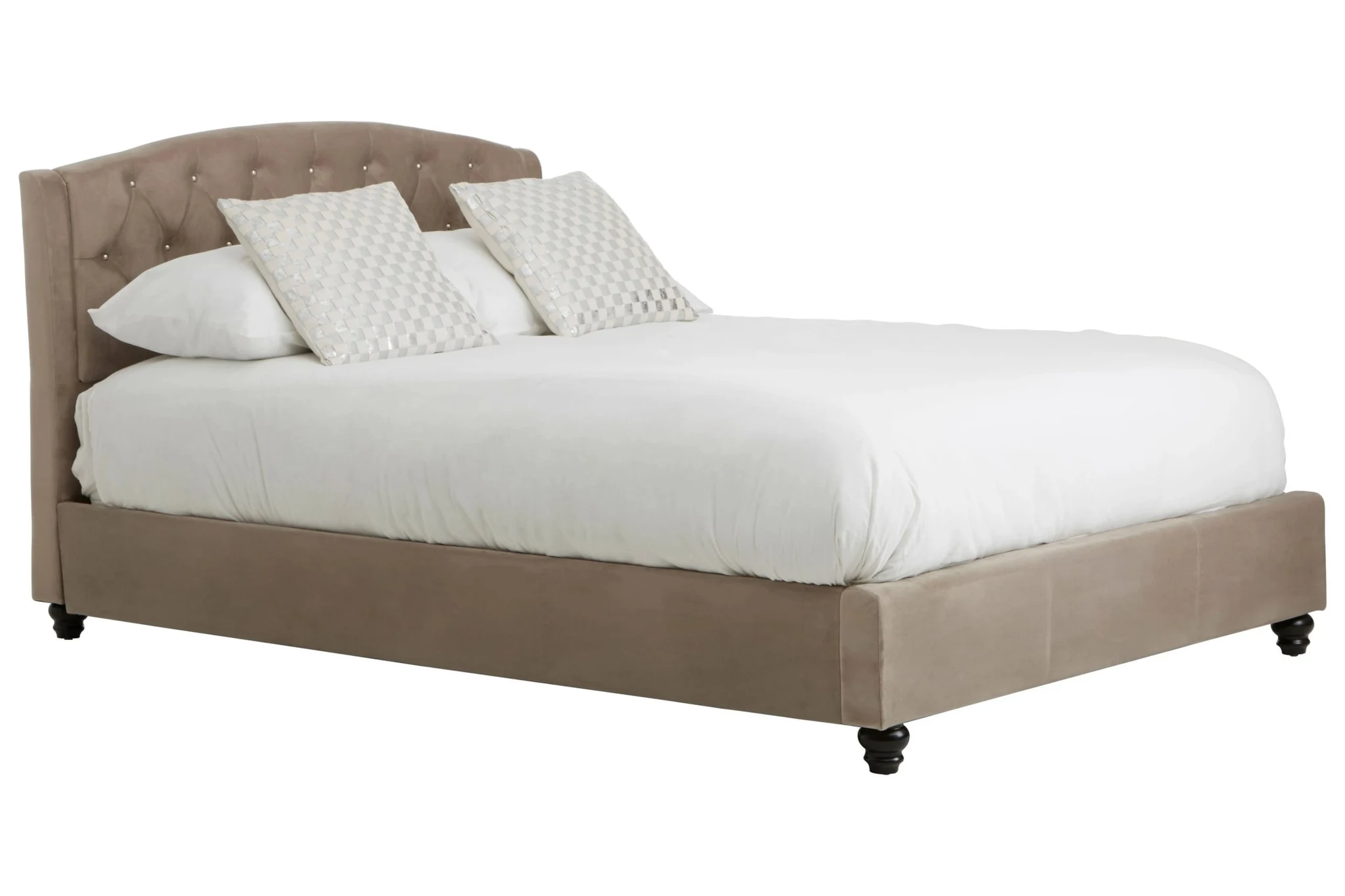 Josephine Mink Brushed Velvet Double Bed - Furniture, photo 7 of 8