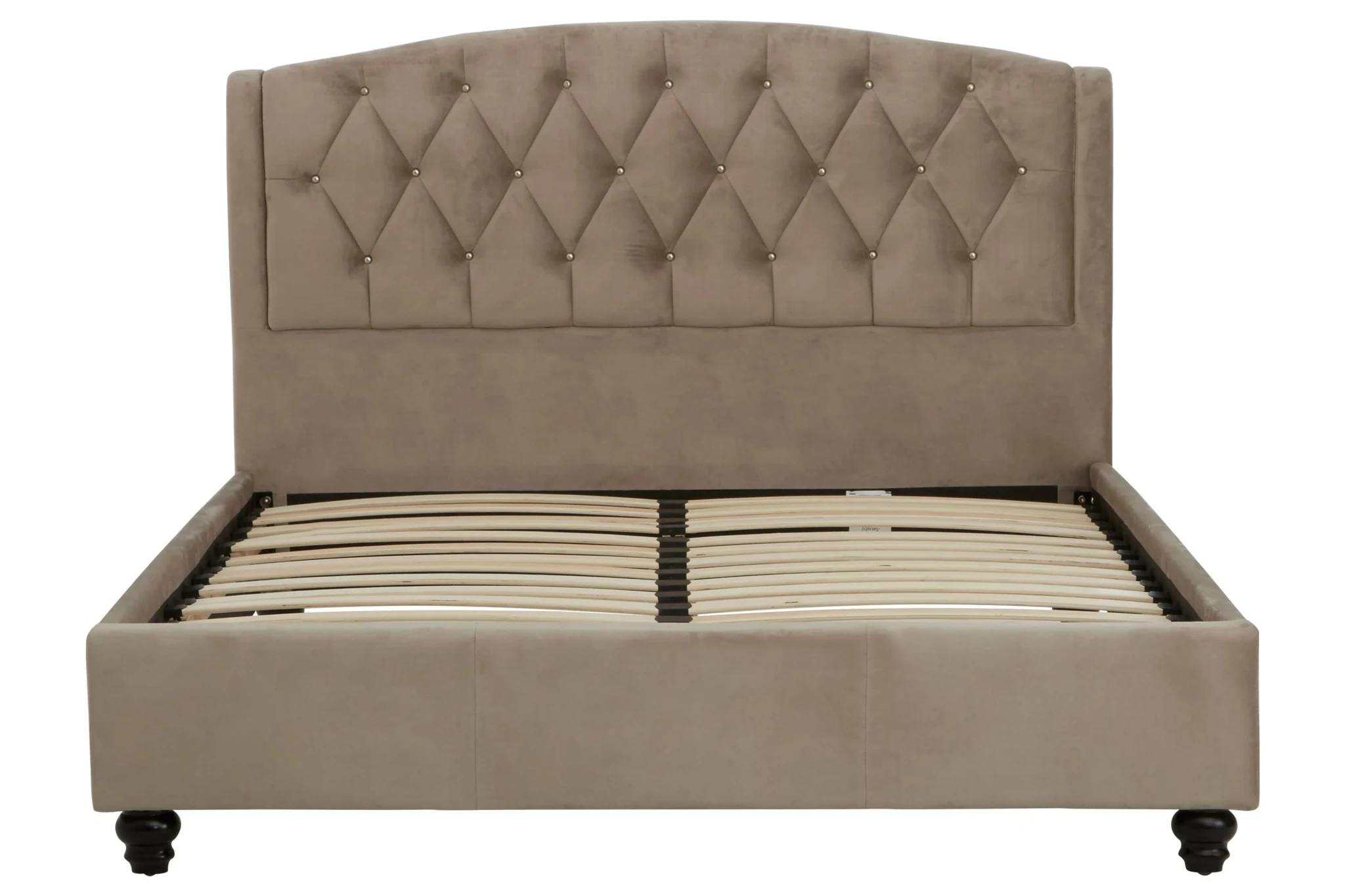 Josephine Mink Brushed Velvet Double Bed - Furniture, photo 5 of 8
