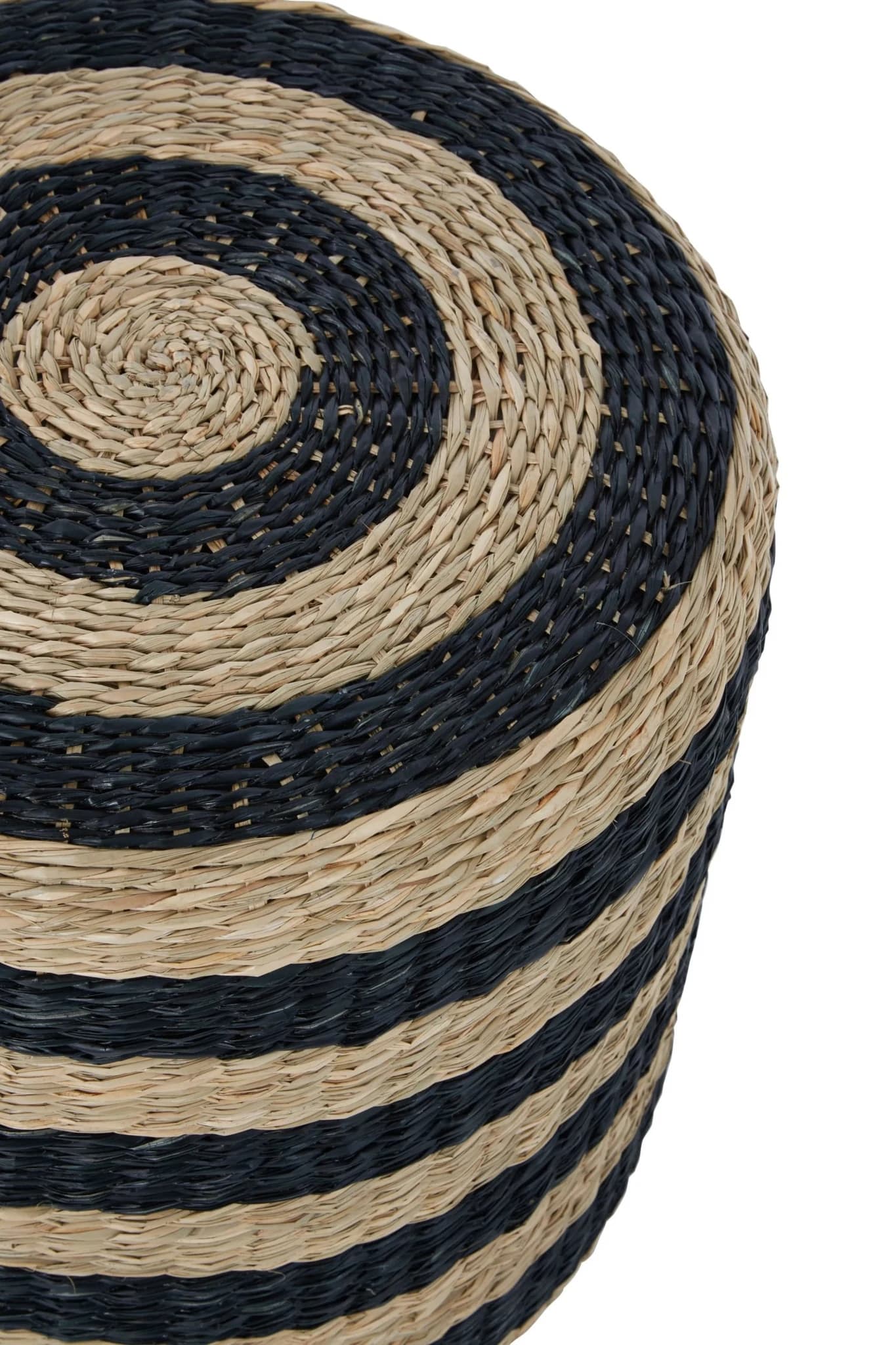 Ashby Seagrass Pouffe with Black Stripes. - Decorative, photo 5 of 5