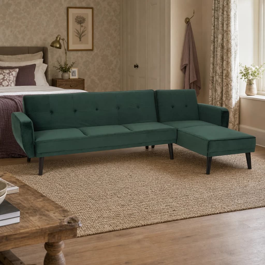 Serene 3 Seat Green Sofa Bed - Seating, photo 1 of 8