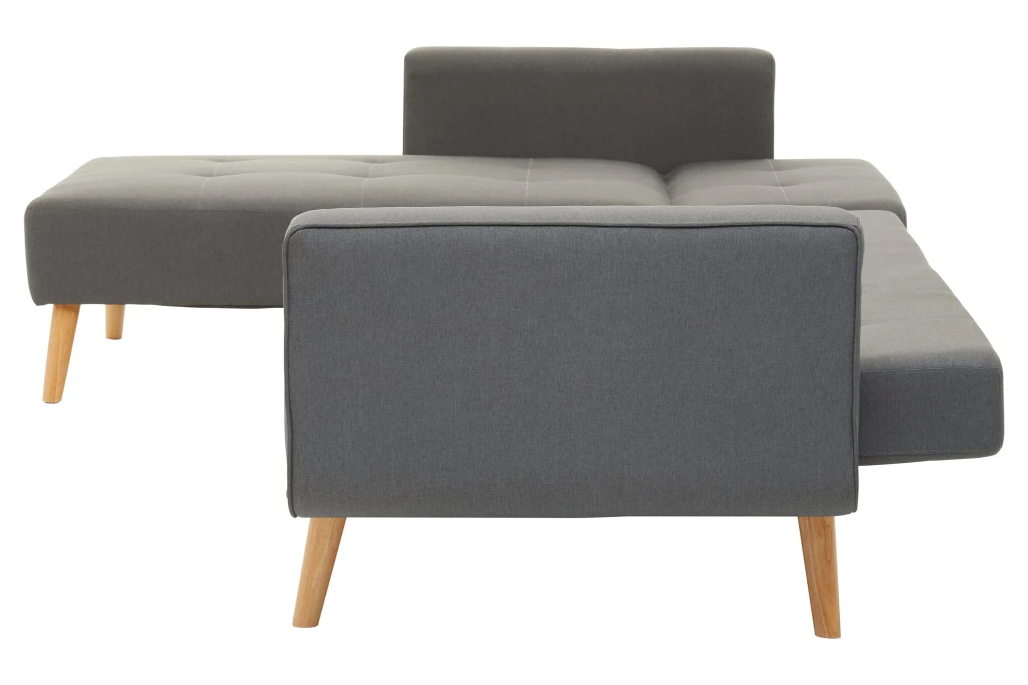 Hansa Hagen Grey Linen Corner Sofa Bed - Seating, photo 2 of 8