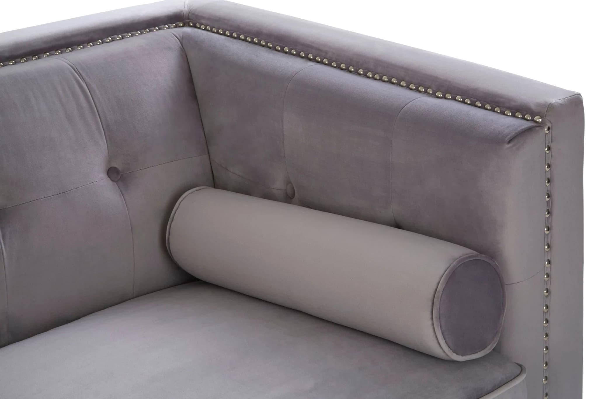 Felisa Two Seater Grey Velvet Sofa - Seating, photo 6 of 8