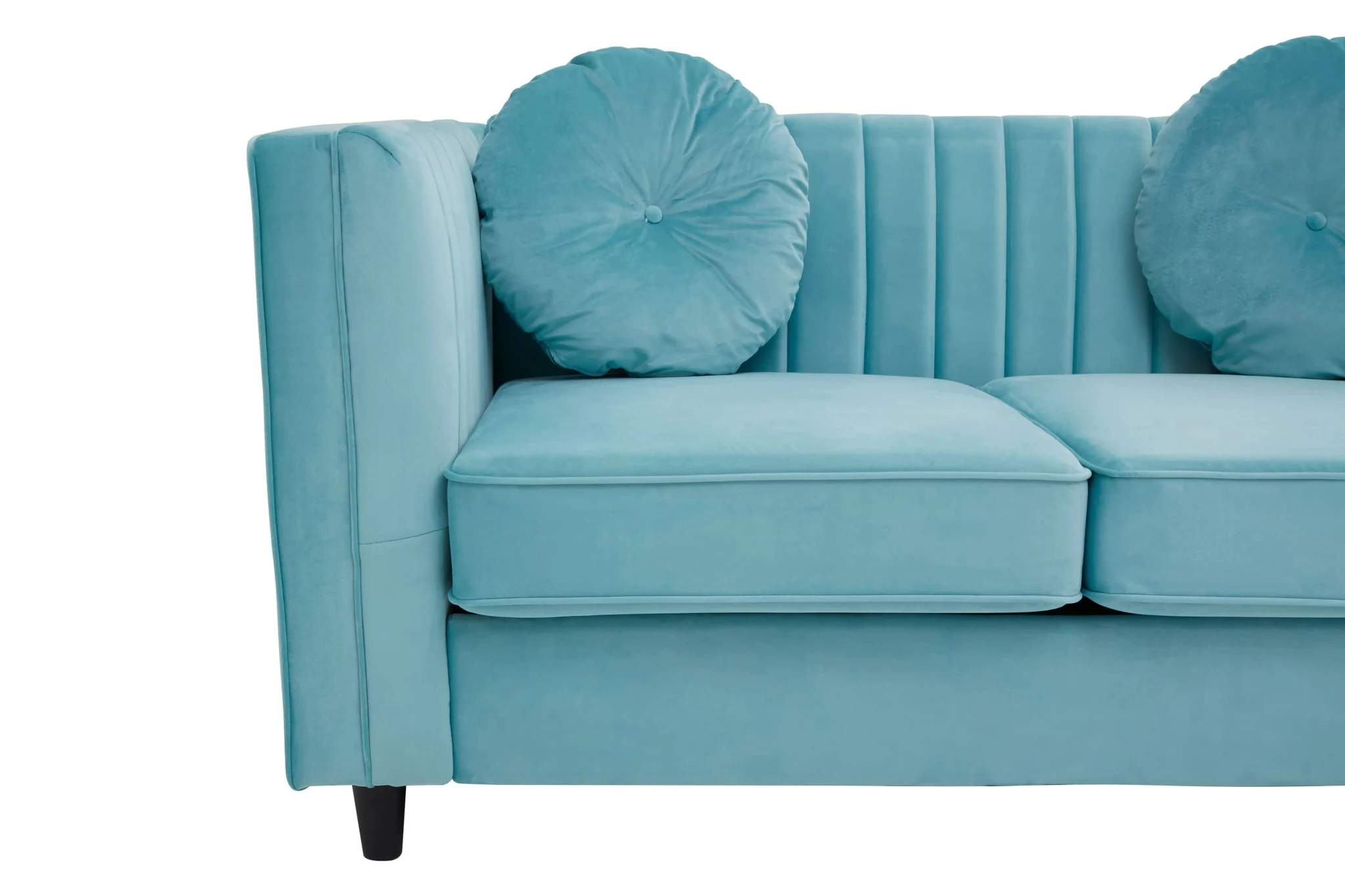 Farah Two Seat Green Velvet Sofa - Seating, photo 7 of 8