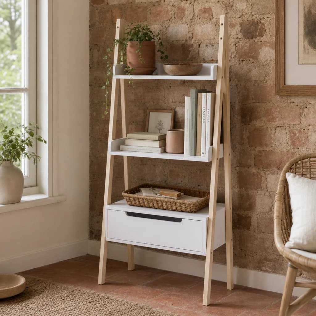 Rostok White Ladder Style Shelf Unit - Bookcases & shelving, photo 1 of 8
