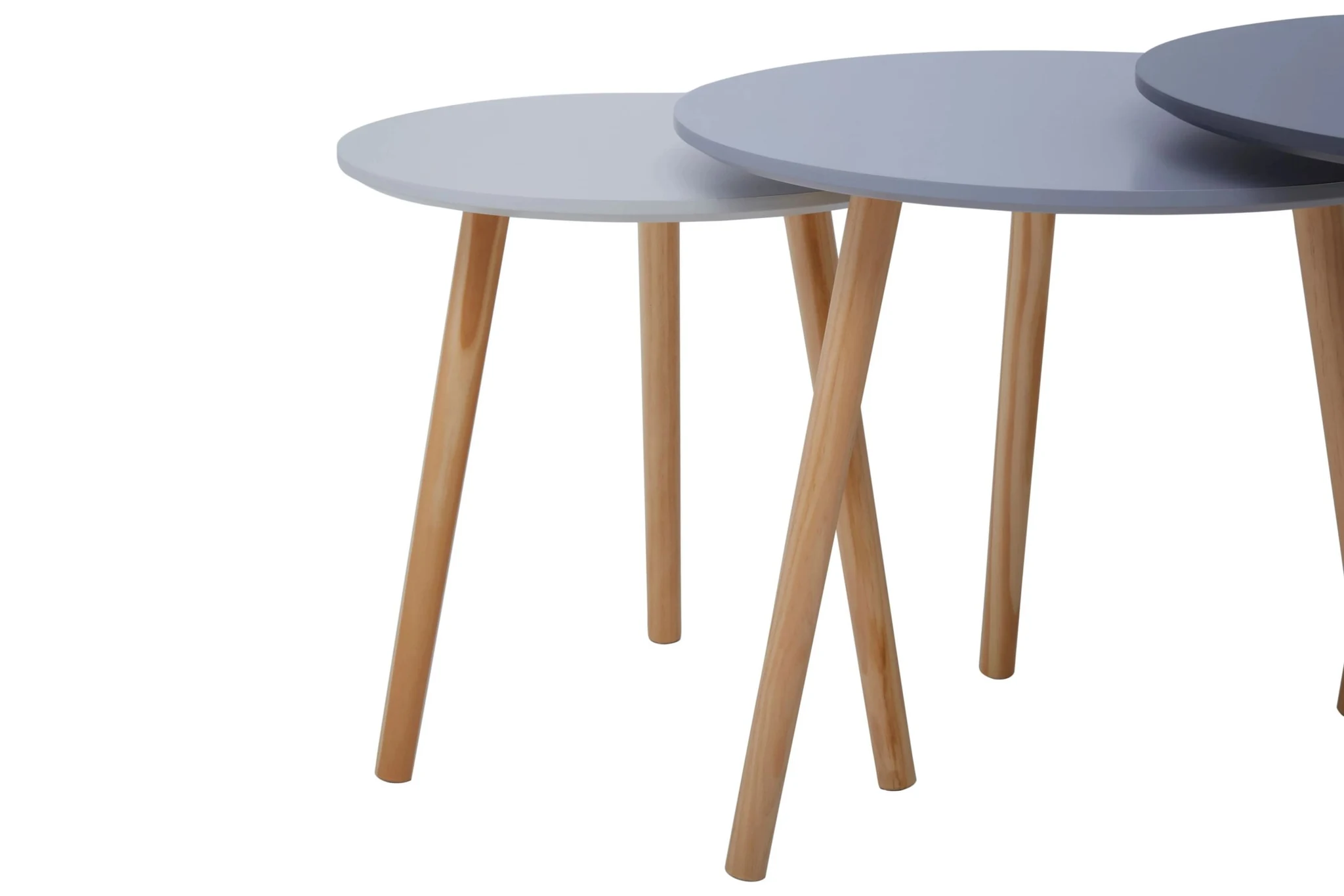 Nostra Grey Set Of 3 Round Tables - Tables, photo 6 of 8