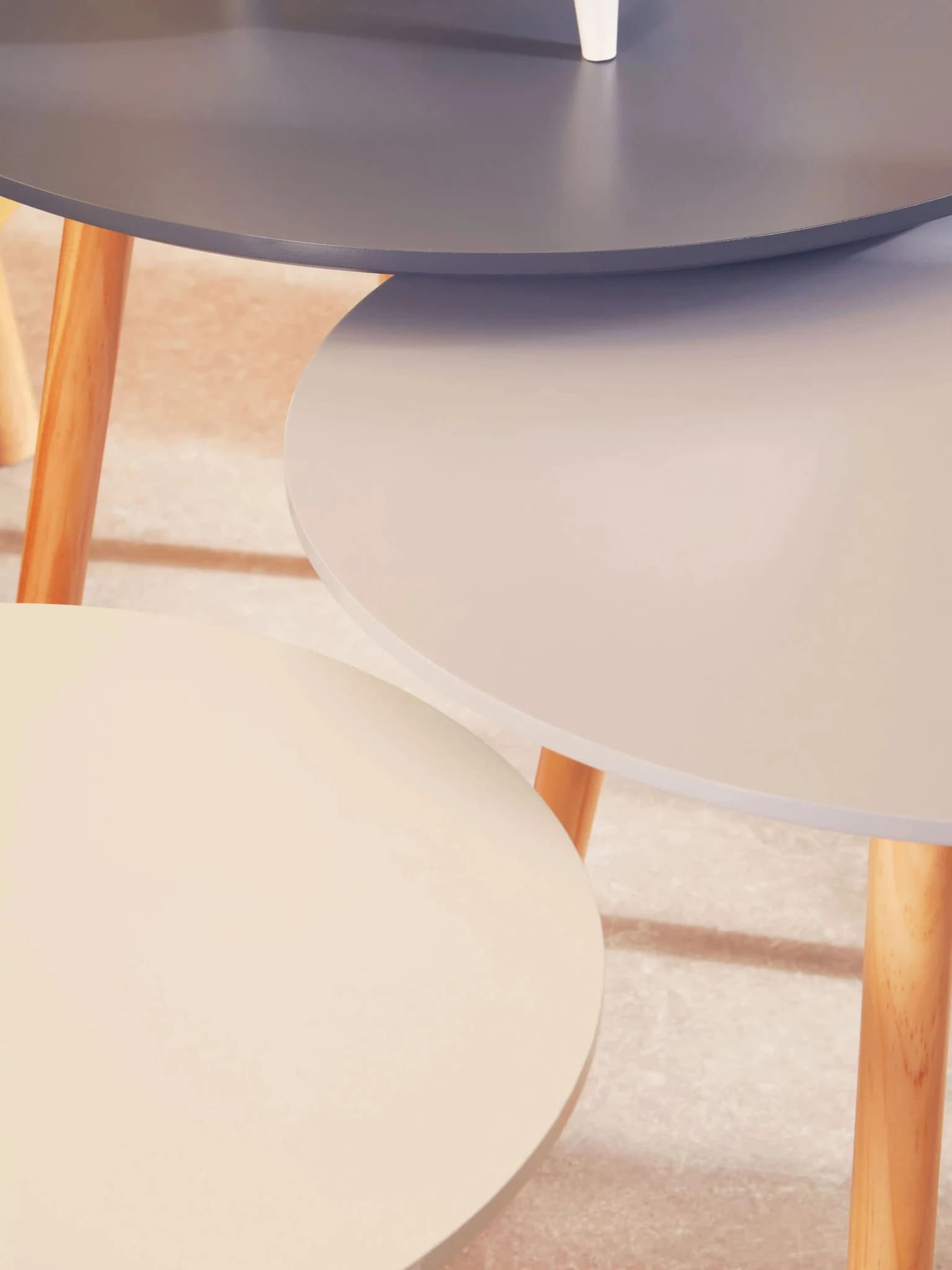 Nostra Grey Set Of 3 Round Tables - Tables, photo 2 of 8