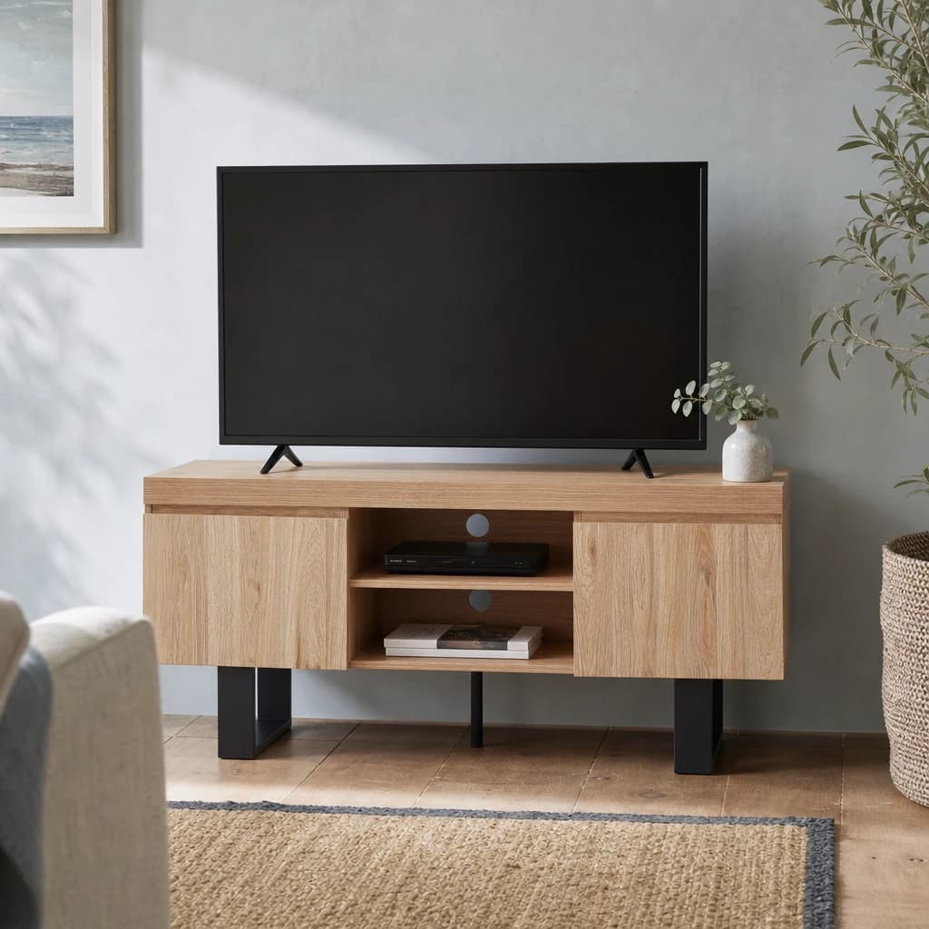 Oakton Wood Effect Media Unit - Bookcases & shelving, photo 1 of 8