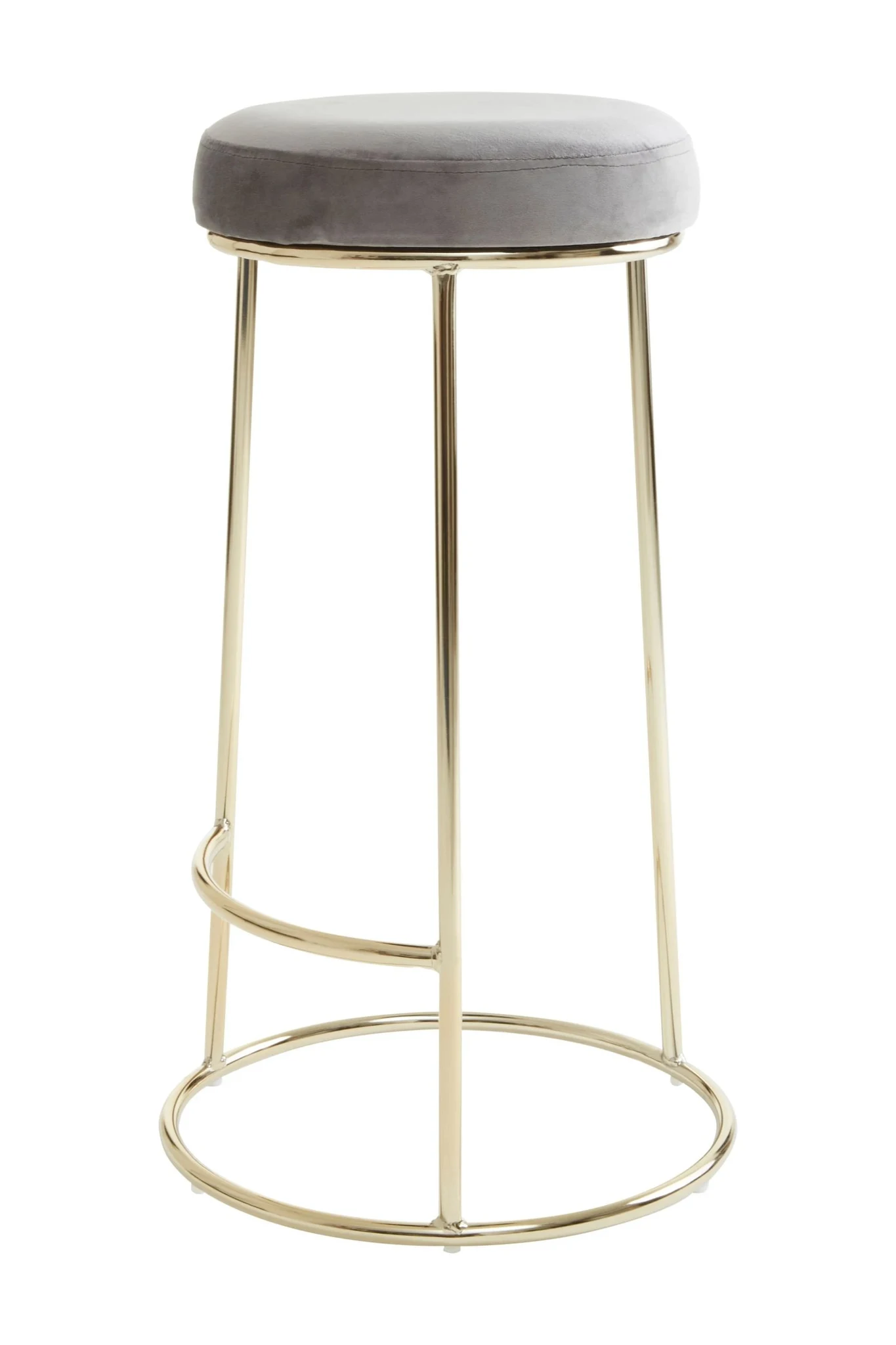 Manhattan Grey Velvet Tall Bar Stool - Seating, photo 3 of 7