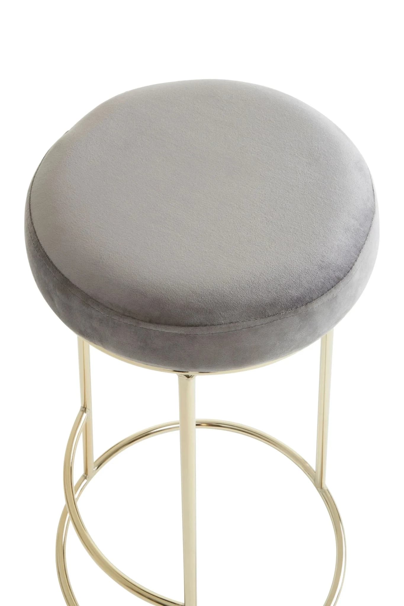 Manhattan Grey Velvet Tall Bar Stool - Seating, photo 6 of 7