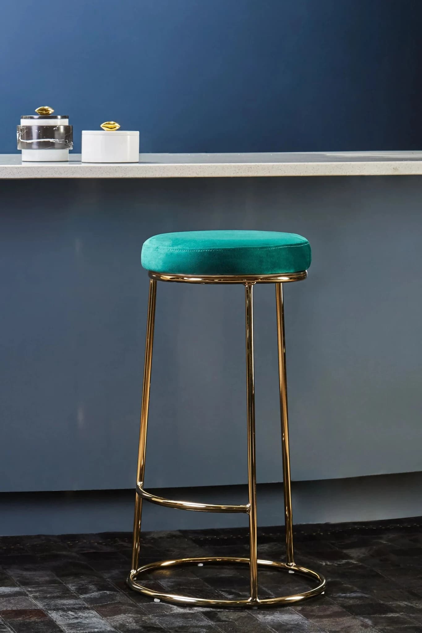 Manhattan Green Velvet Tall Bar Stool - Seating, photo 3 of 8
