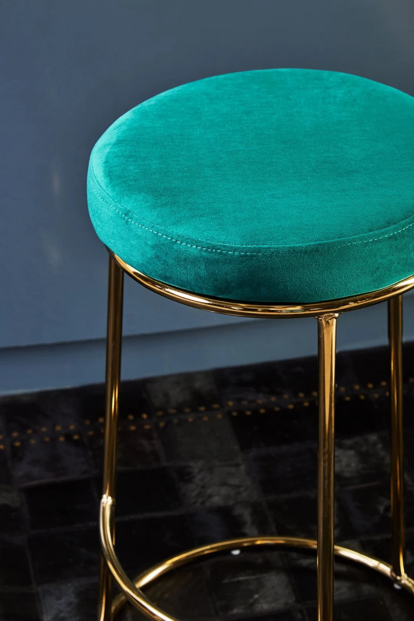 Manhattan Green Velvet Tall Bar Stool - Seating, photo 2 of 8